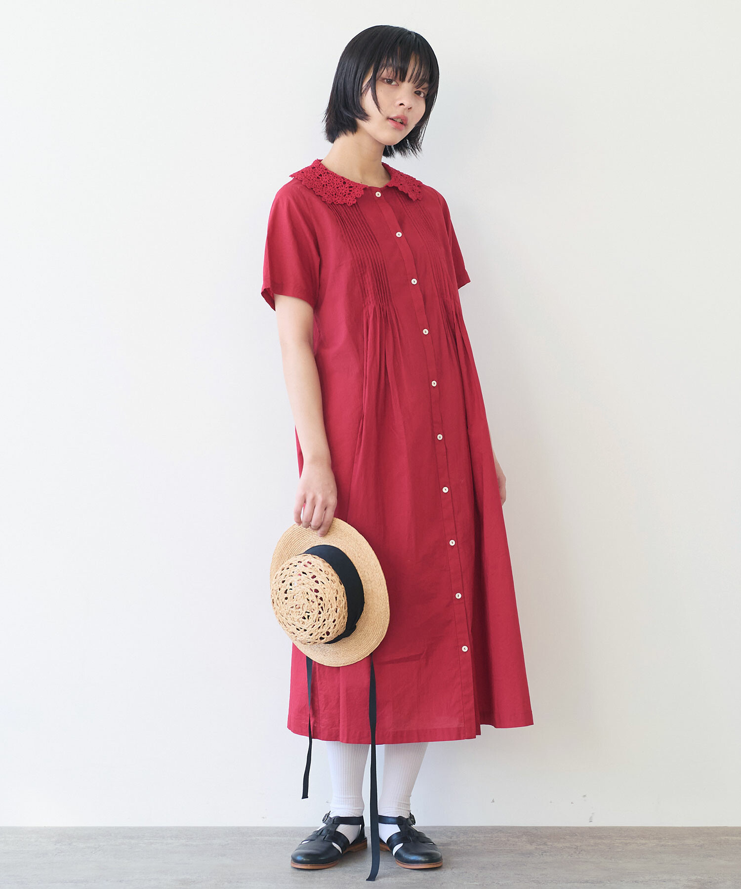 AMBIDEX Store 〇 おはな刺繍 ワンピース(F クロ): bulle de savon