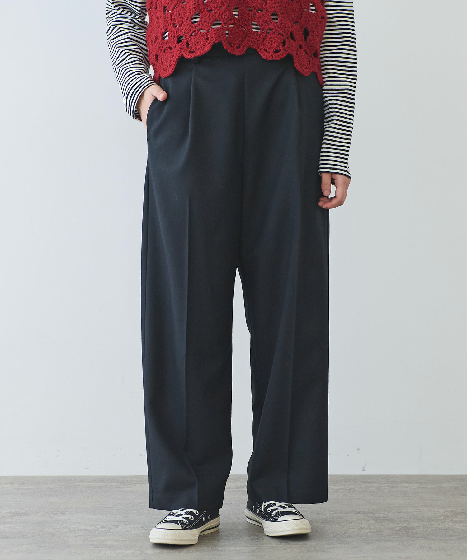 AMBIDEX Store 〇 2 / 60 サキソニー ストレートパンツ(F クロ): bulle