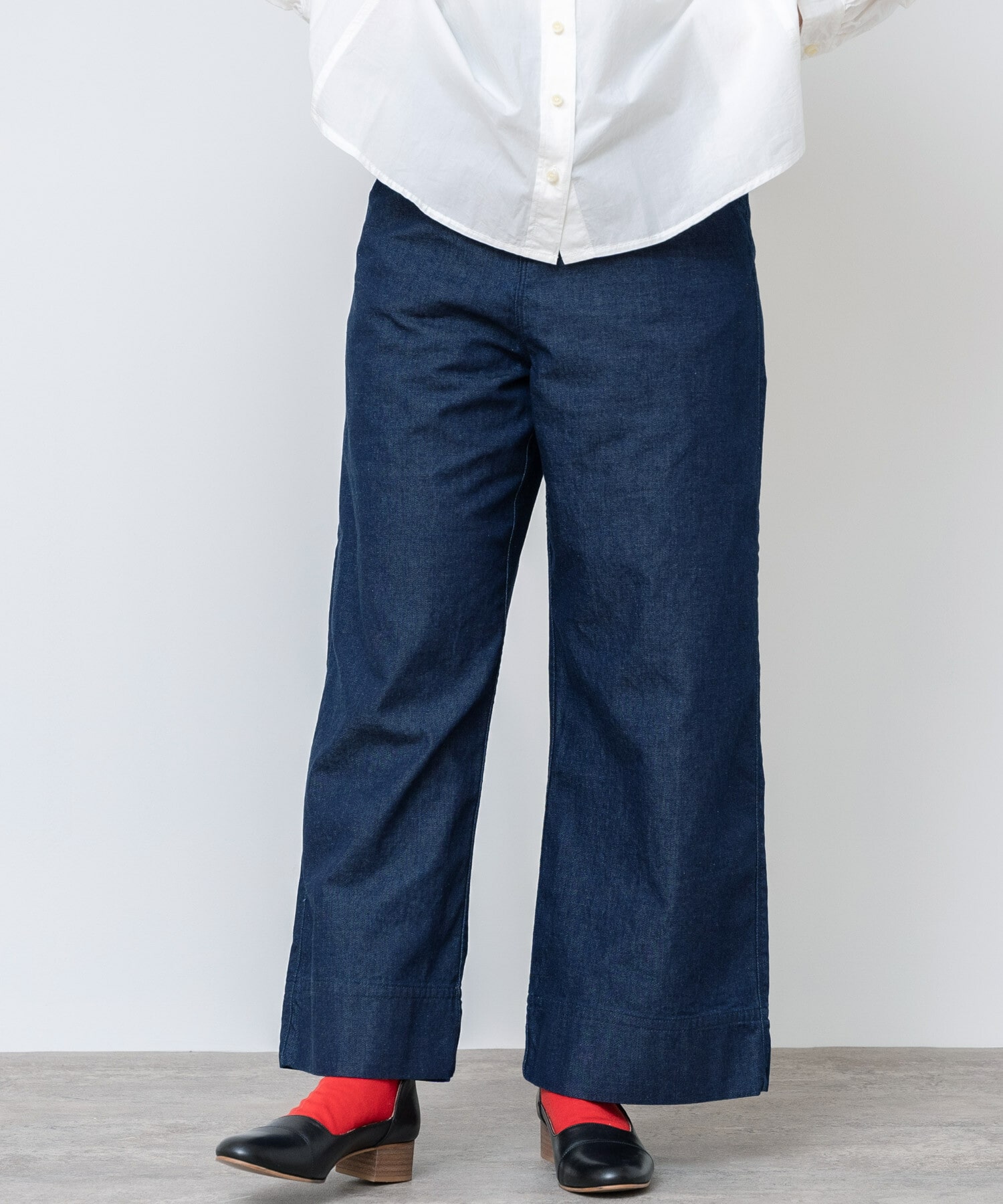 AMBIDEX Store △○8oz DENIM ストレートパンツ(F シロ): bulle de savon