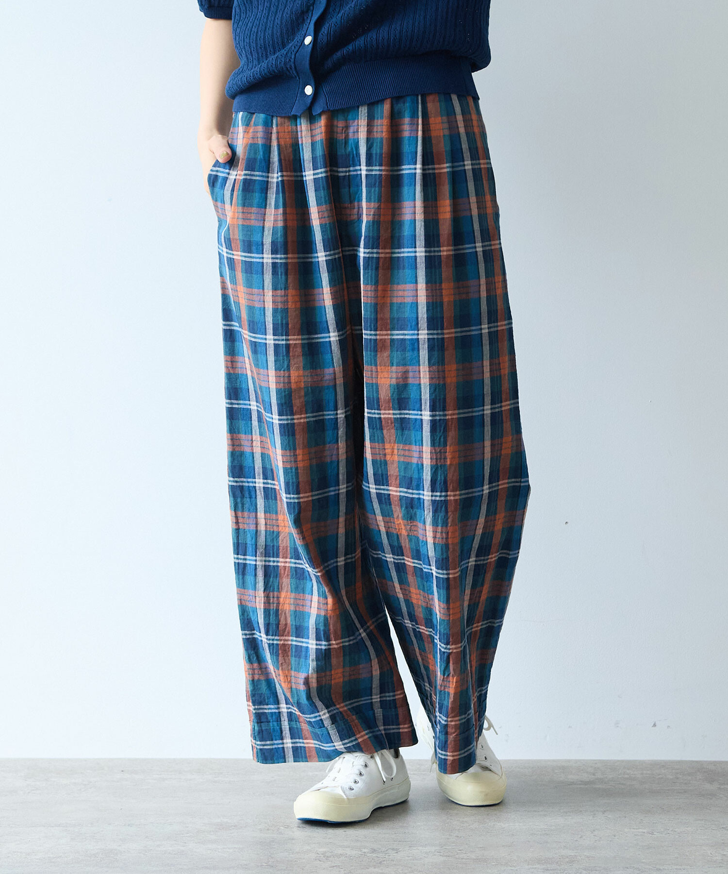 Kapital キャピタル　マドラスチェック　ワイドパンツ キャロルパンツ・B マドラスチェックのワイドパンツ/ITEM,PANTS/Shop