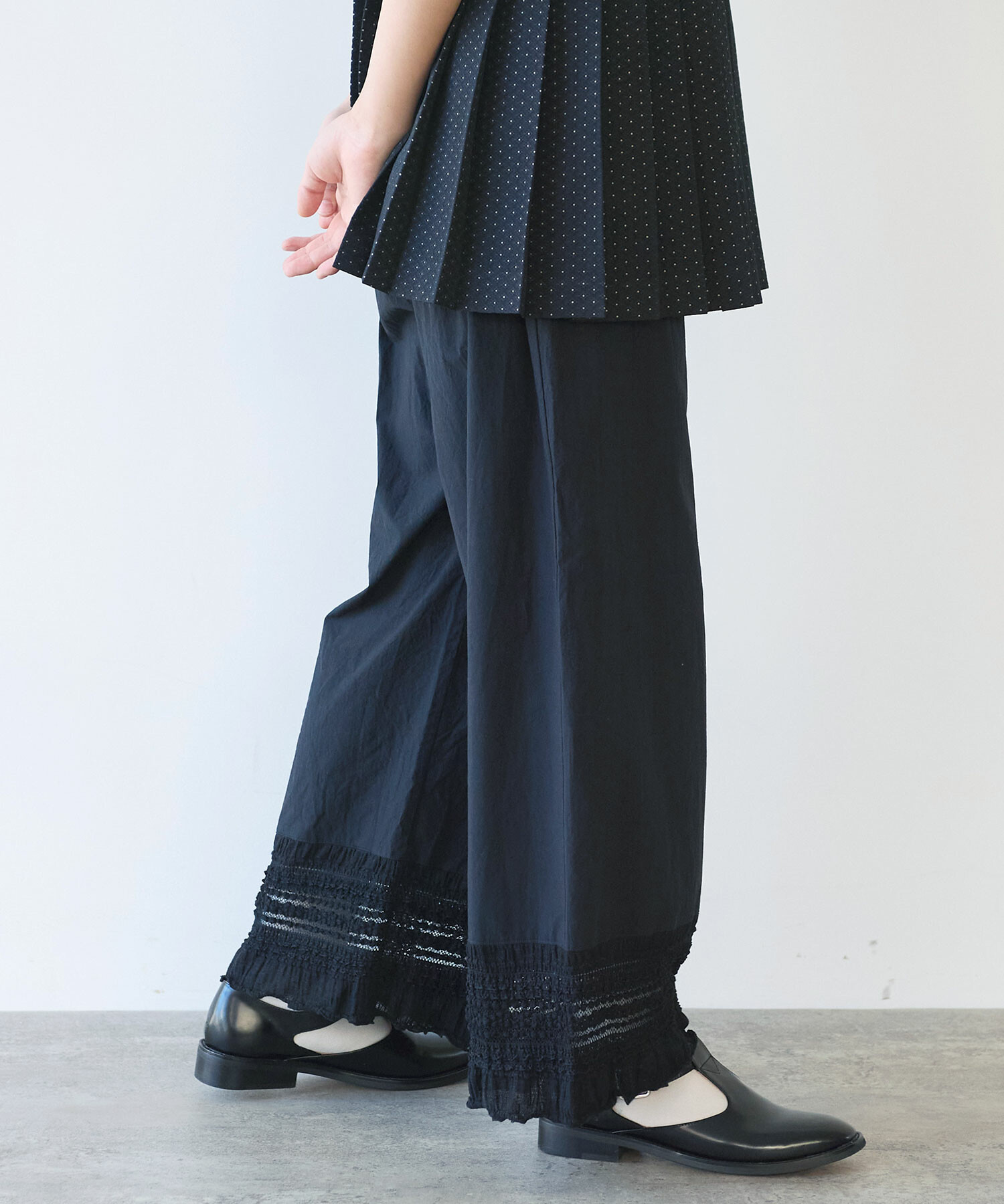 【Dorothee Schumacher】チェックフレアバージンウールパンツ Dorothee Schumacher】チェックフレアバージンウールパンツ