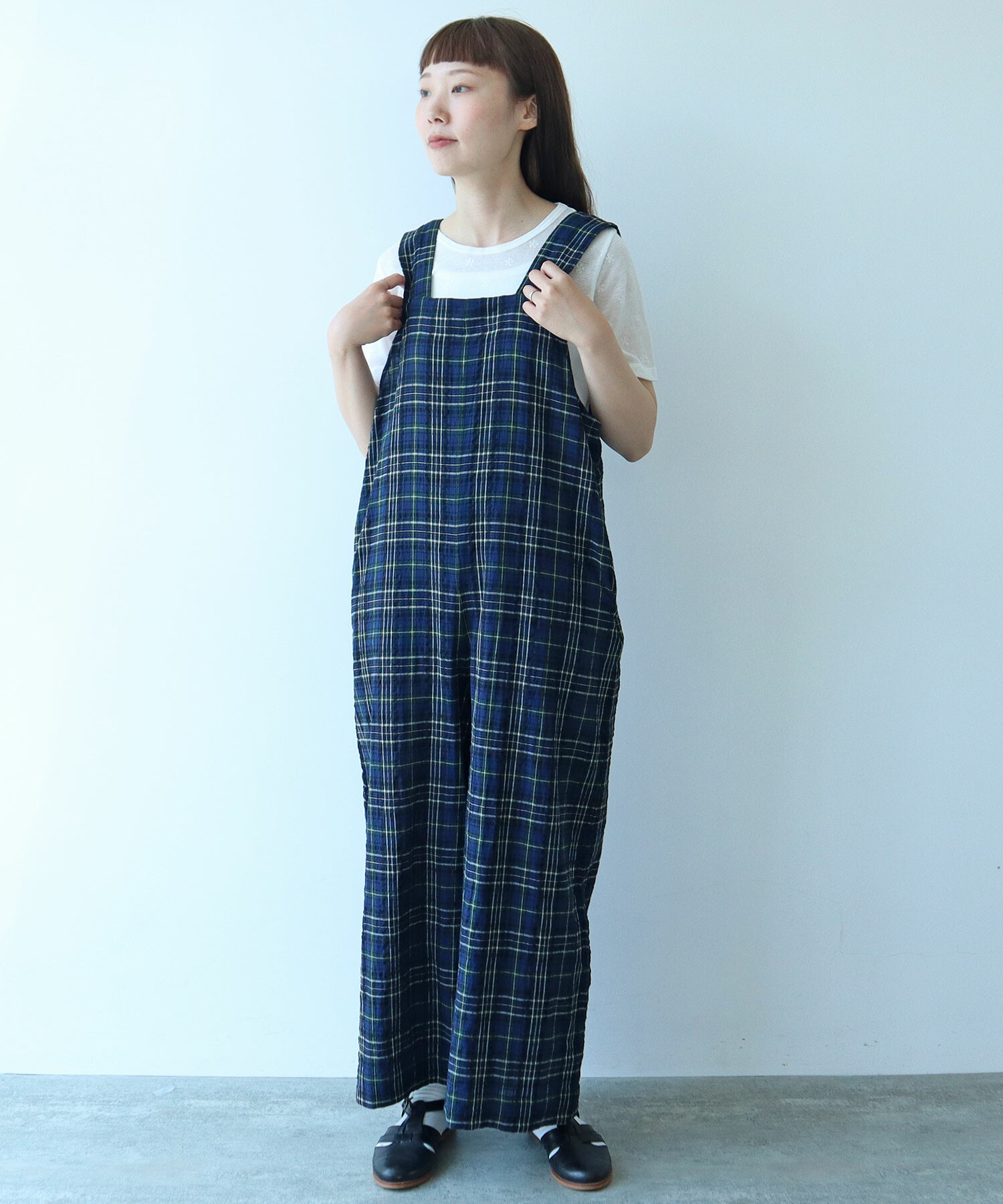 ICHI Antiquites (イチアンティークス) リネンサロペット