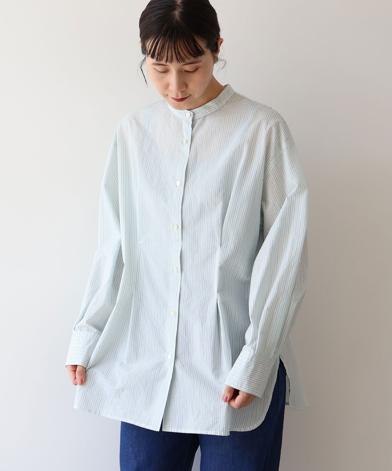Yuni アイボリー AMBIDEX Store 【予約販売】○コットンナイロンストライプ