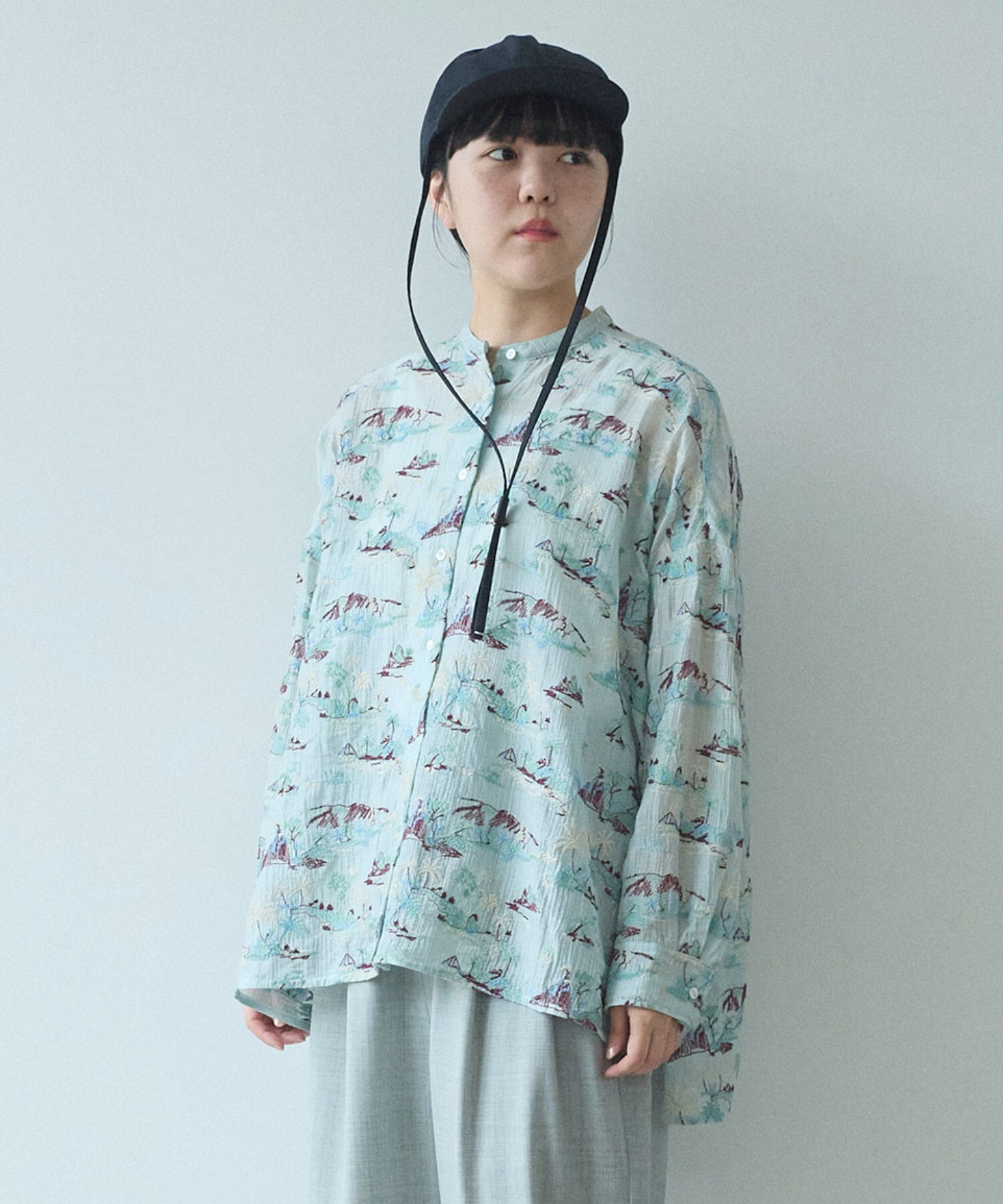 AMBIDEX Store ○Island embroidely ワイドブラウス(F キナリ): yuni