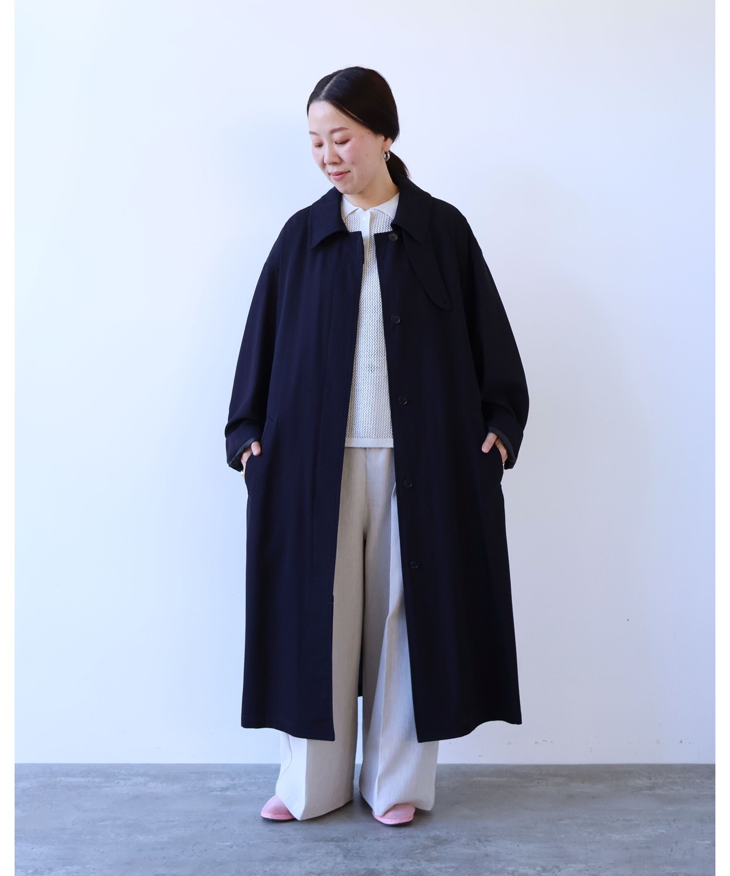 AMBIDEX Store ウールビスコース bal collar コート(F コン): yuni
