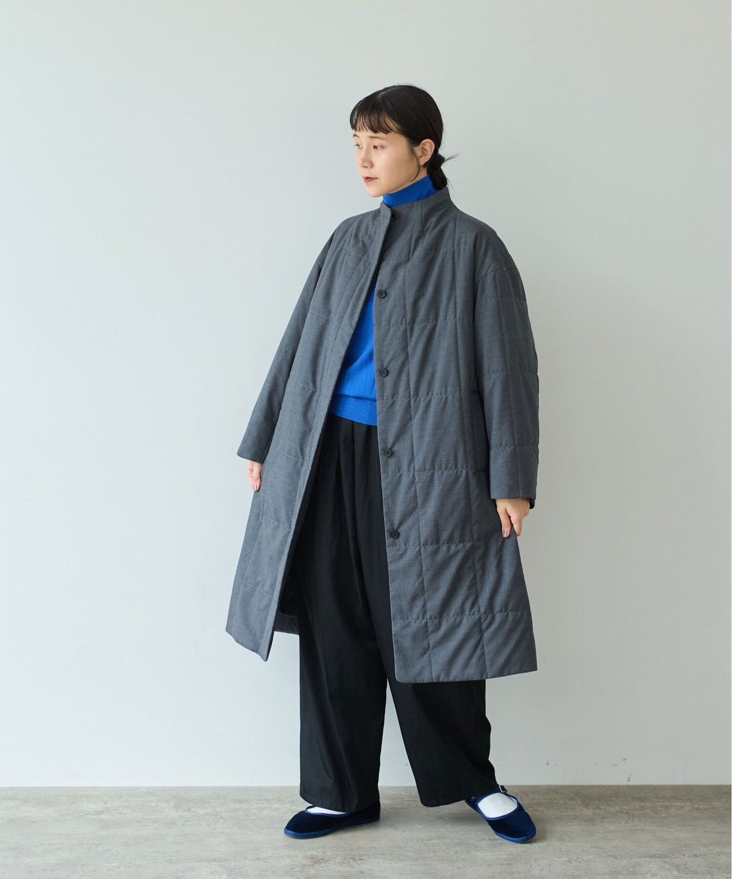 AMBIDEX Store ○evodown bottle neck コート(F チャコールグレー): yuni