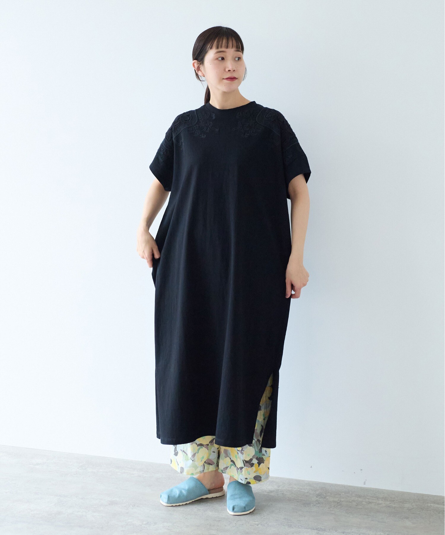 AMBIDEX Store △○コットンレース刺繍ワンピース(F シロ): yuni