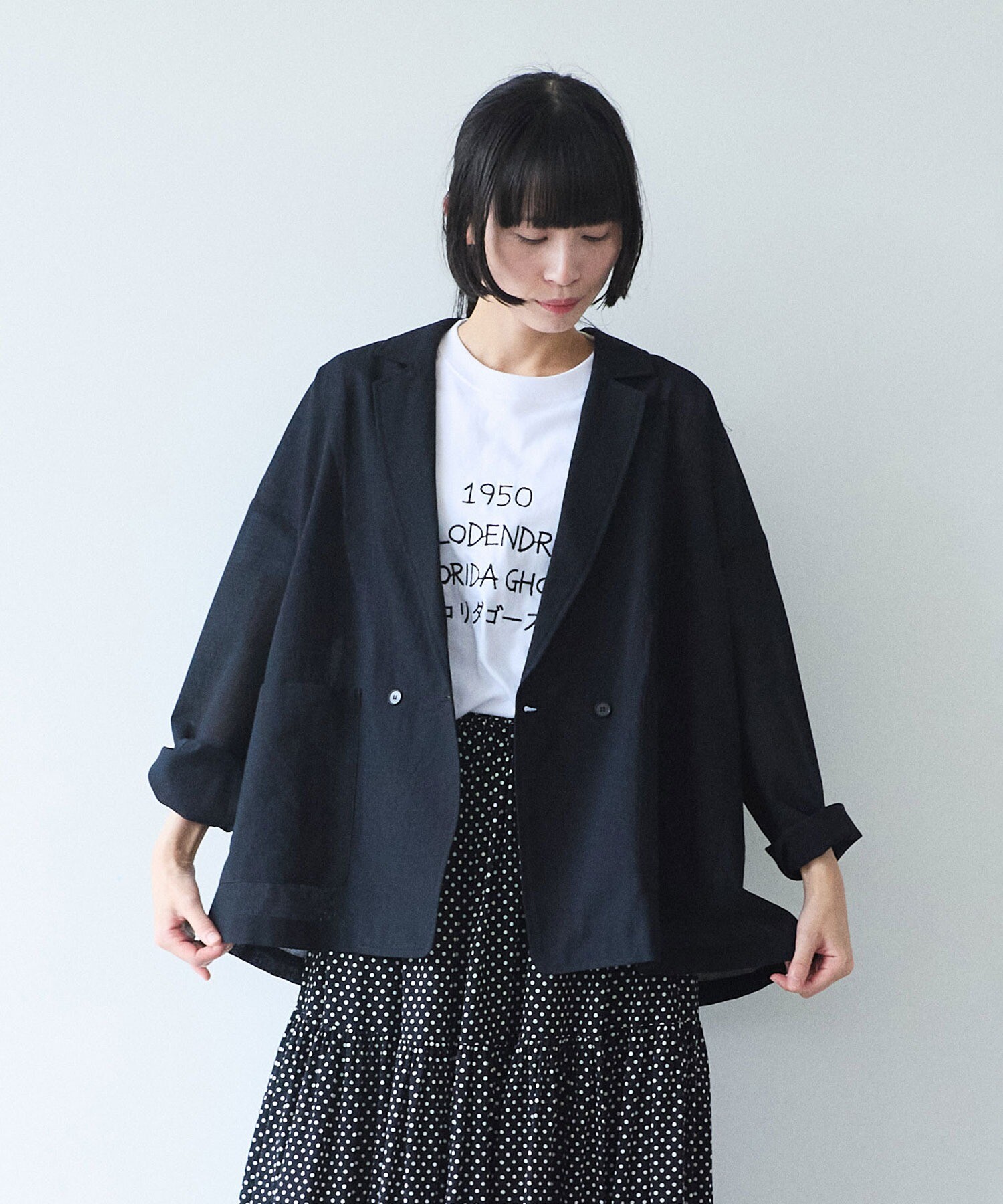AMBIDEX Store sheer summer Wool-Polyester Voil tailored ジャケット