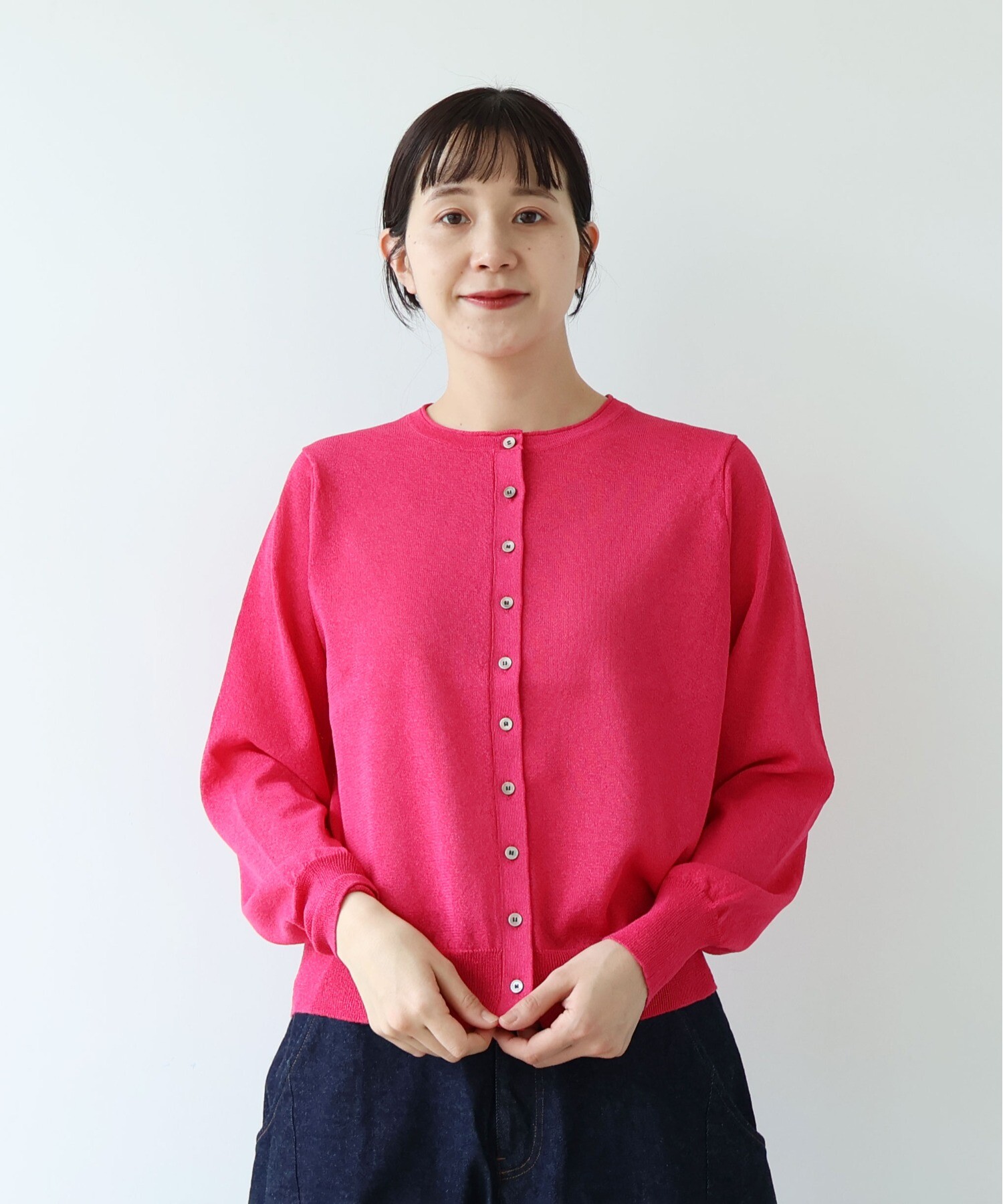 AMBIDEX Store 12G和紙/Polyester カーディガン(F シロ): yuni