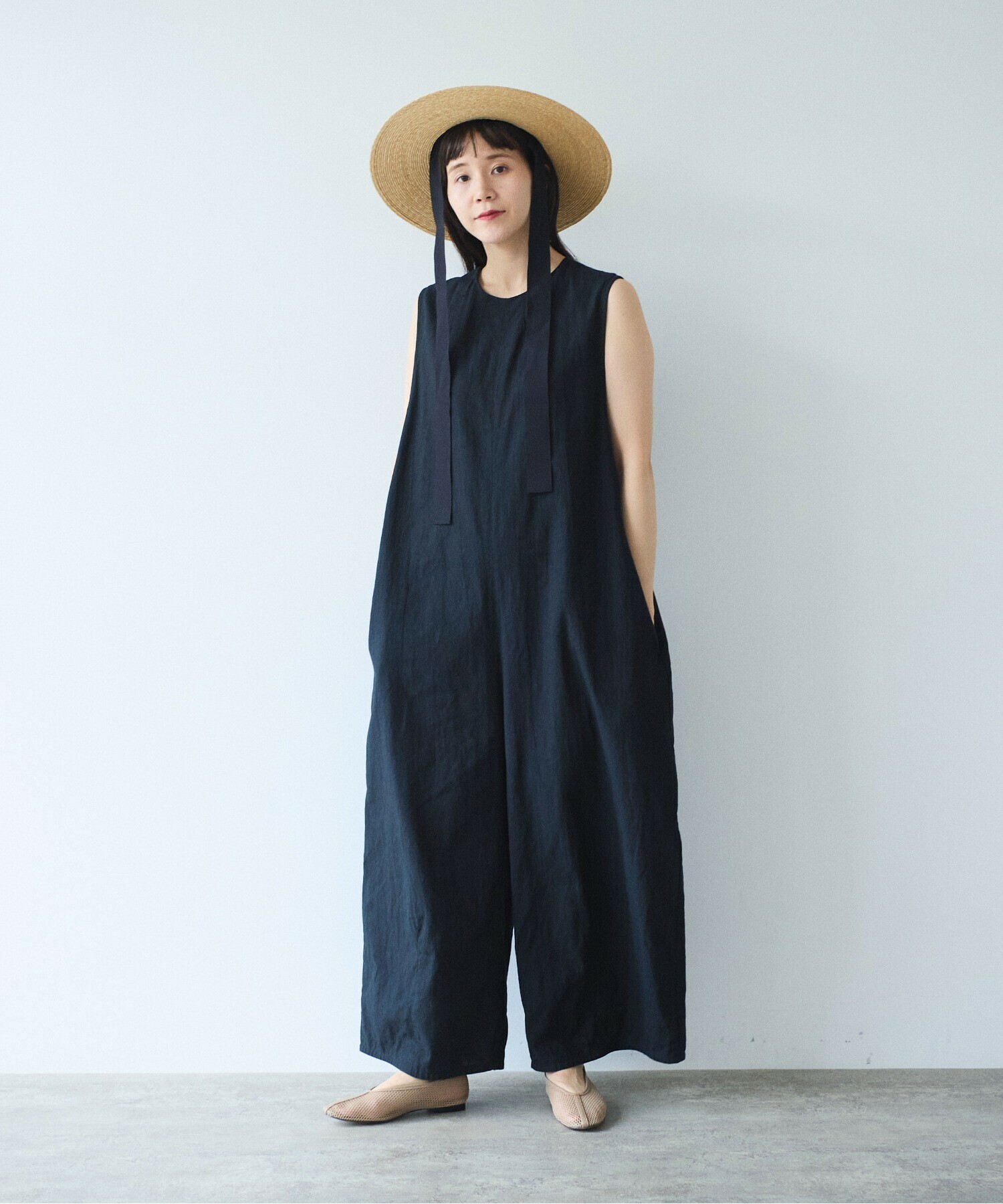 AMBIDEX Store 高密度Cotton/Linen オールインワン(M クロ): yuni
