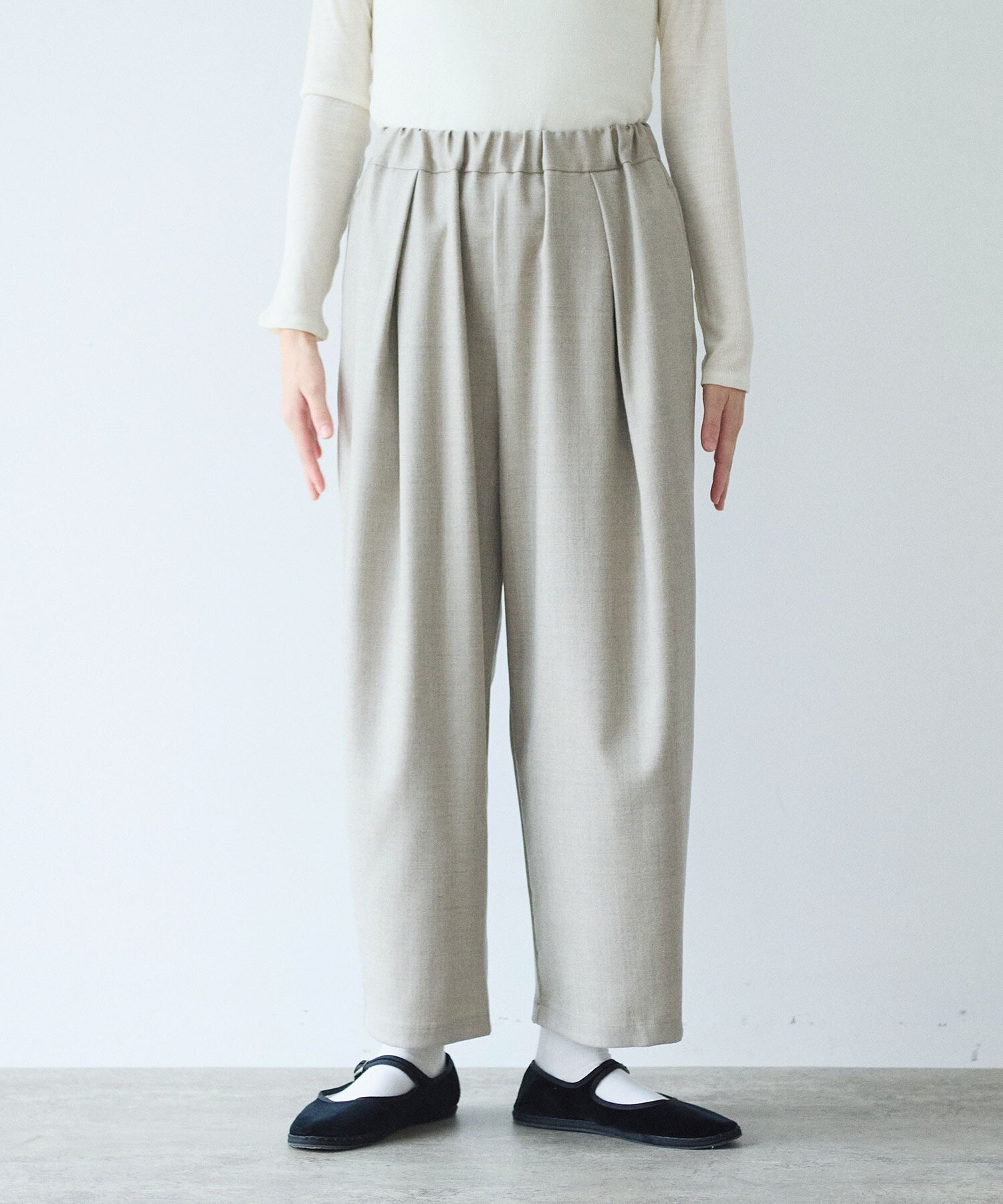 AMBIDEX Store △washable wool gum tack パンツ(F グレー): yuni