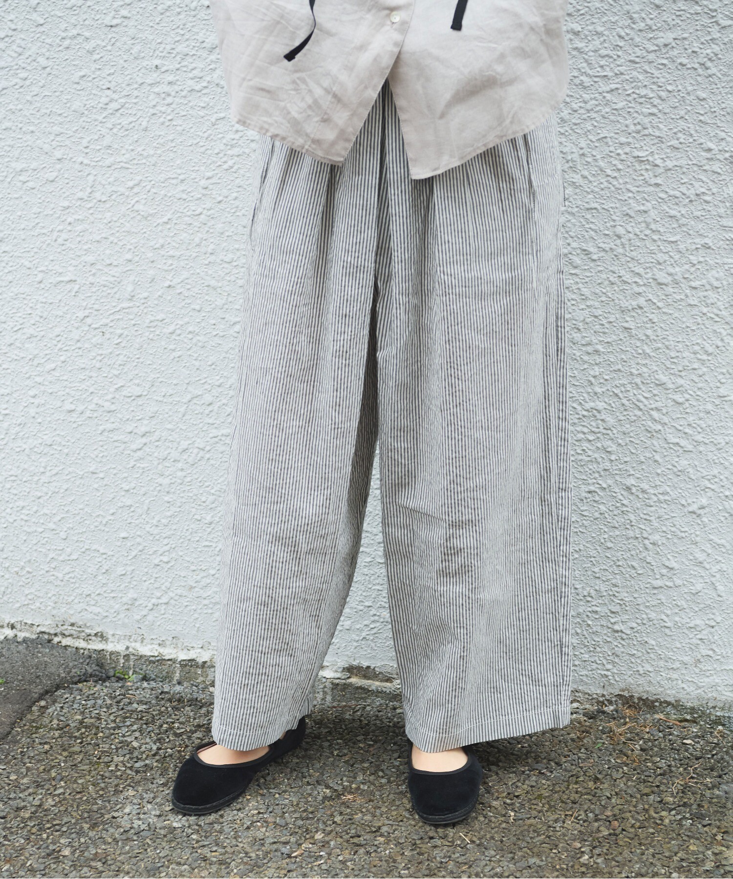 AMBIDEX Store △○stripe drawstrings パンツ(F クロ): yuni