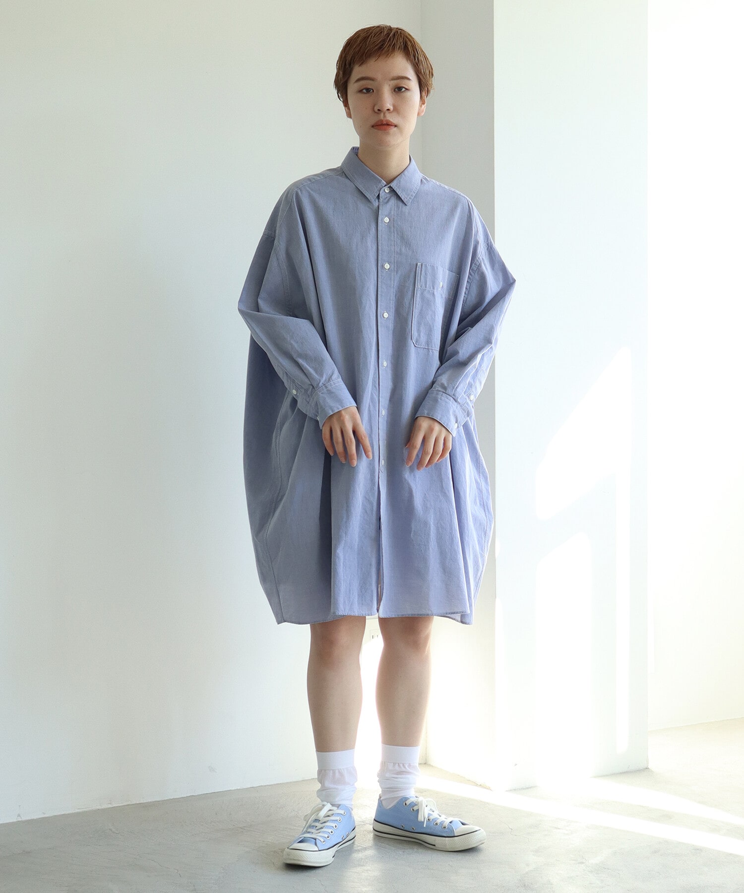 シャンブレーBLUE