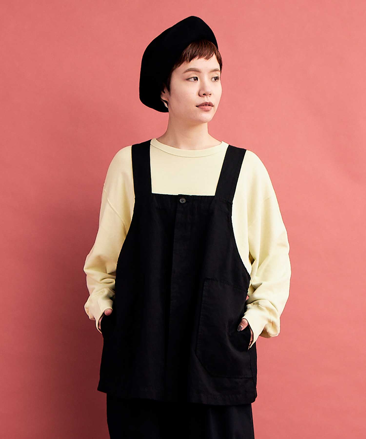 KAPITAL✨リネン混 アミッシュガウチョ AMBIDEX Store ○リネン/コットン クロスワッシャー APRON