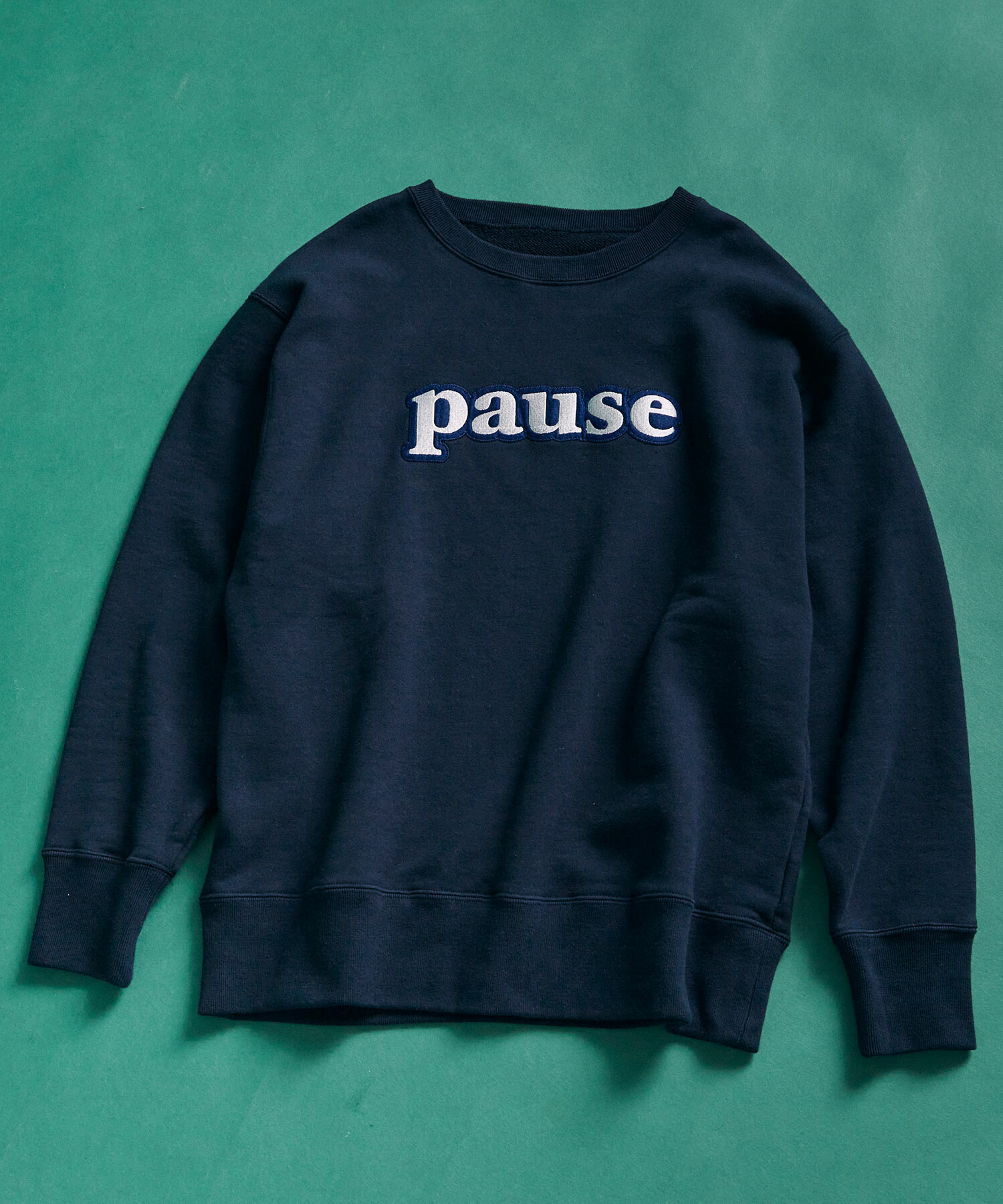 AMBIDEX Store △○30/8裏毛 pause ロゴ プルオーバー(F NAVY): FLAT 