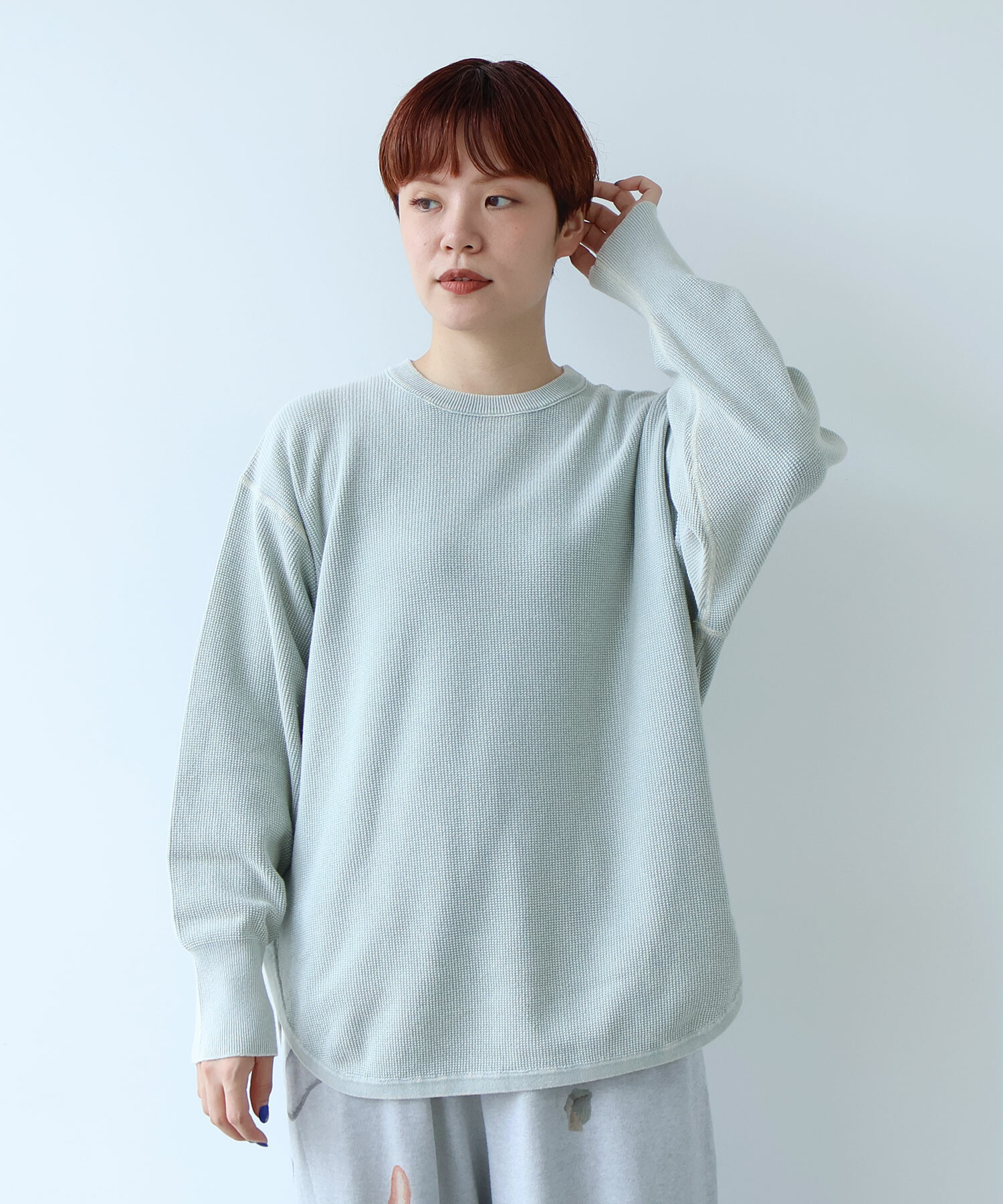 ココアページ AMBIDEX Store 【予約販売】○COTTON WAFFLE FADE KNIT プル