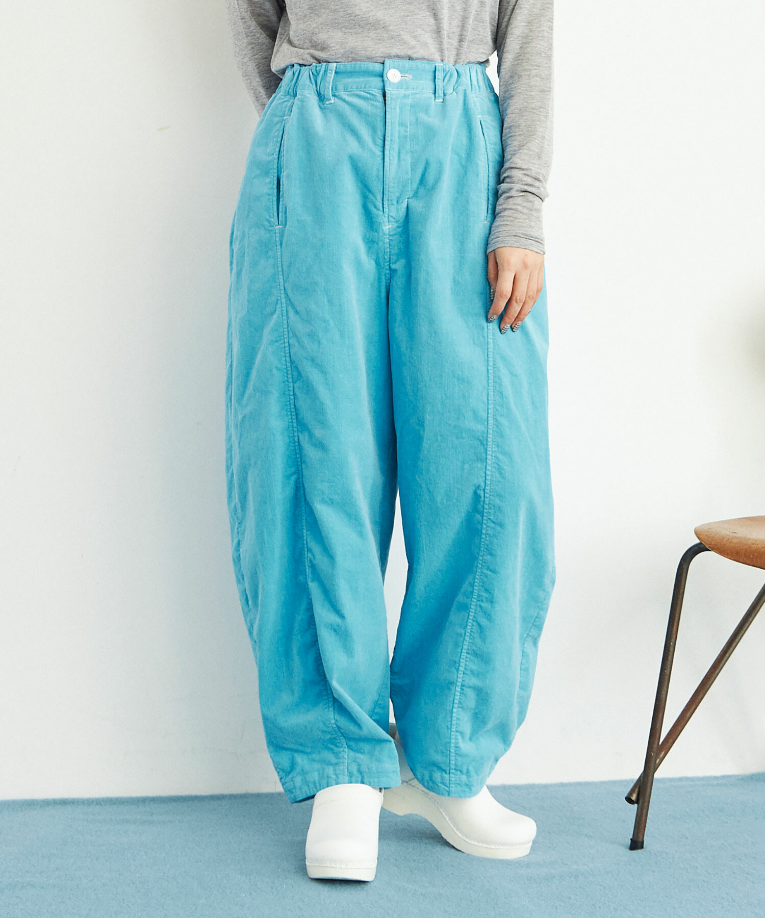 い*あ様 激レア　cvtvlistブリーチ　3D刺繍パンツ AMBIDEX Store ○スラブ別珍 製品染 CURVE パンツ(F SKY): FLAT-cic-HATENA