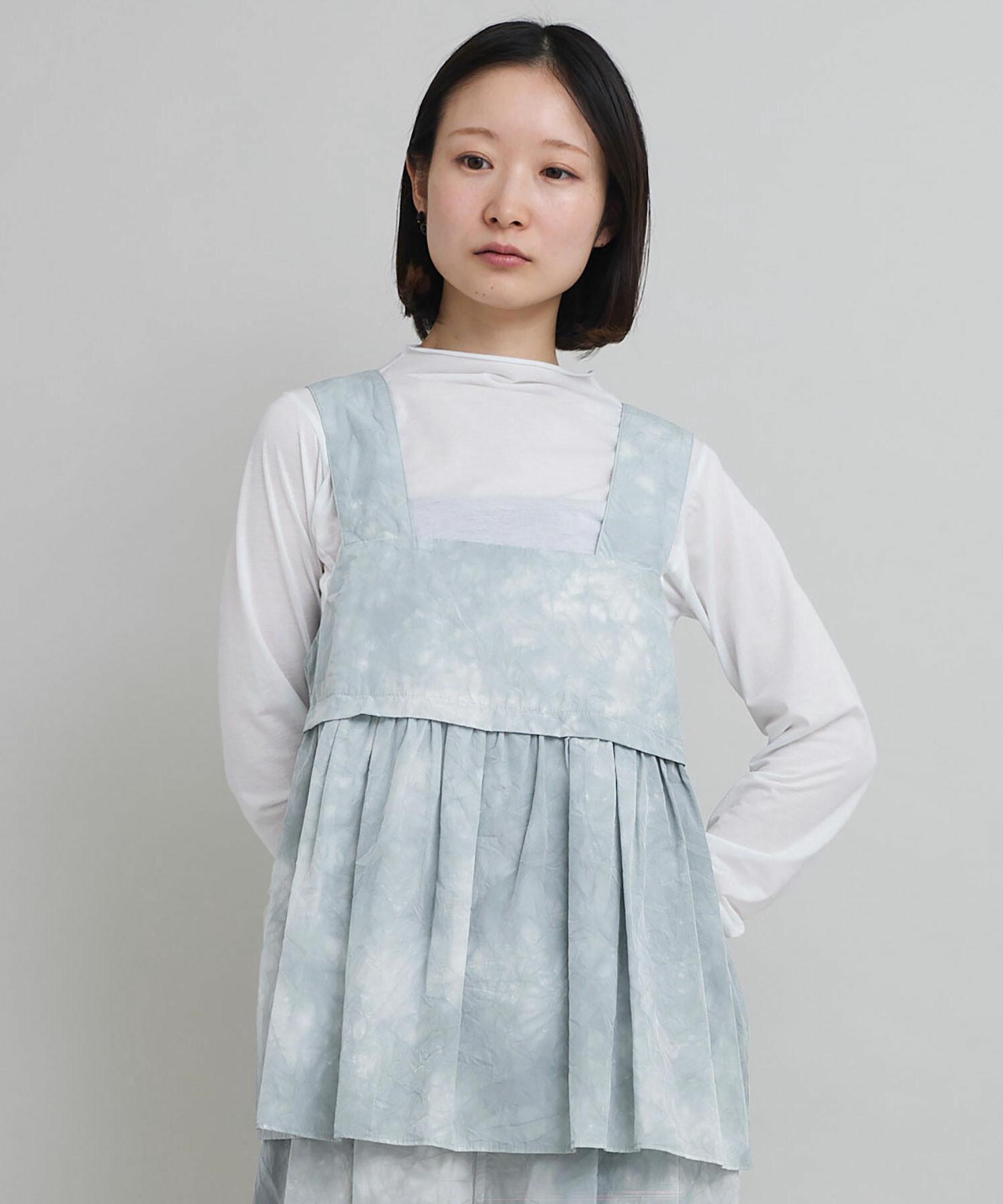【新品】Ungrid チュールコンビノースリブラウス ストライプ [上:ナイロン100%/下:綿×ポリ×レーヨン] 99F ホワイト 白×黒 売れ筋商品|||レディース Ungrid 【新品】Ungrid チュールコンビノースリブラウス