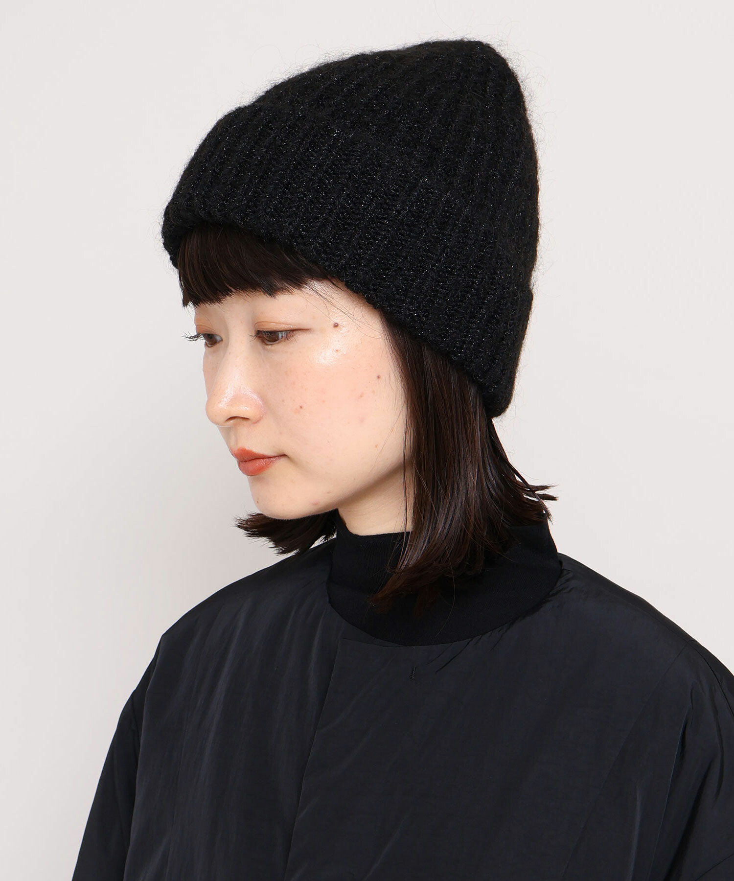 AMBIDEX Store ナイロンリリーヤーン モヘア ニット帽(F キナリ): iki