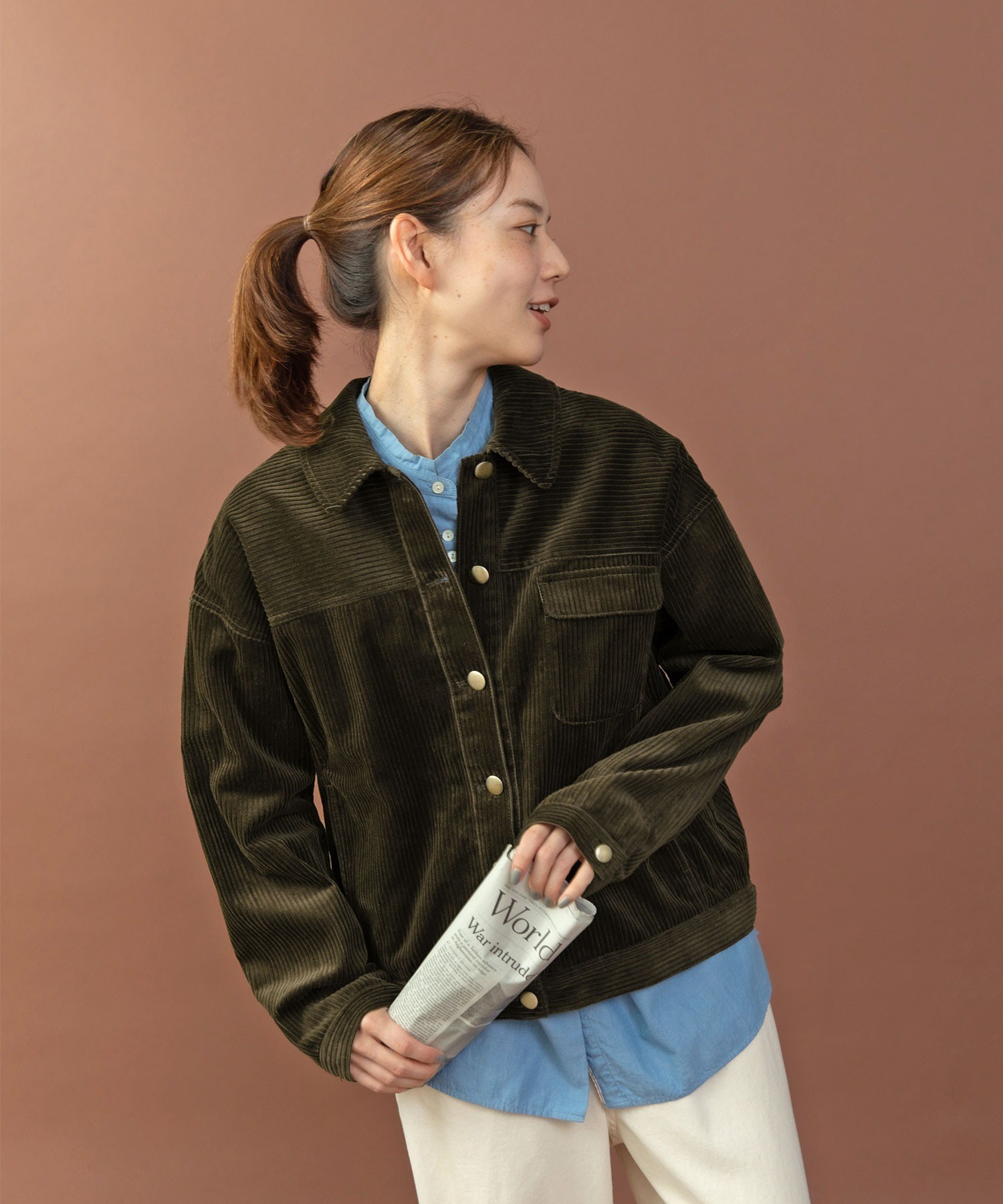 AMBIDEX Store ○○6Wコーデュロイ ブルゾン(F カーキ): PAR ICI