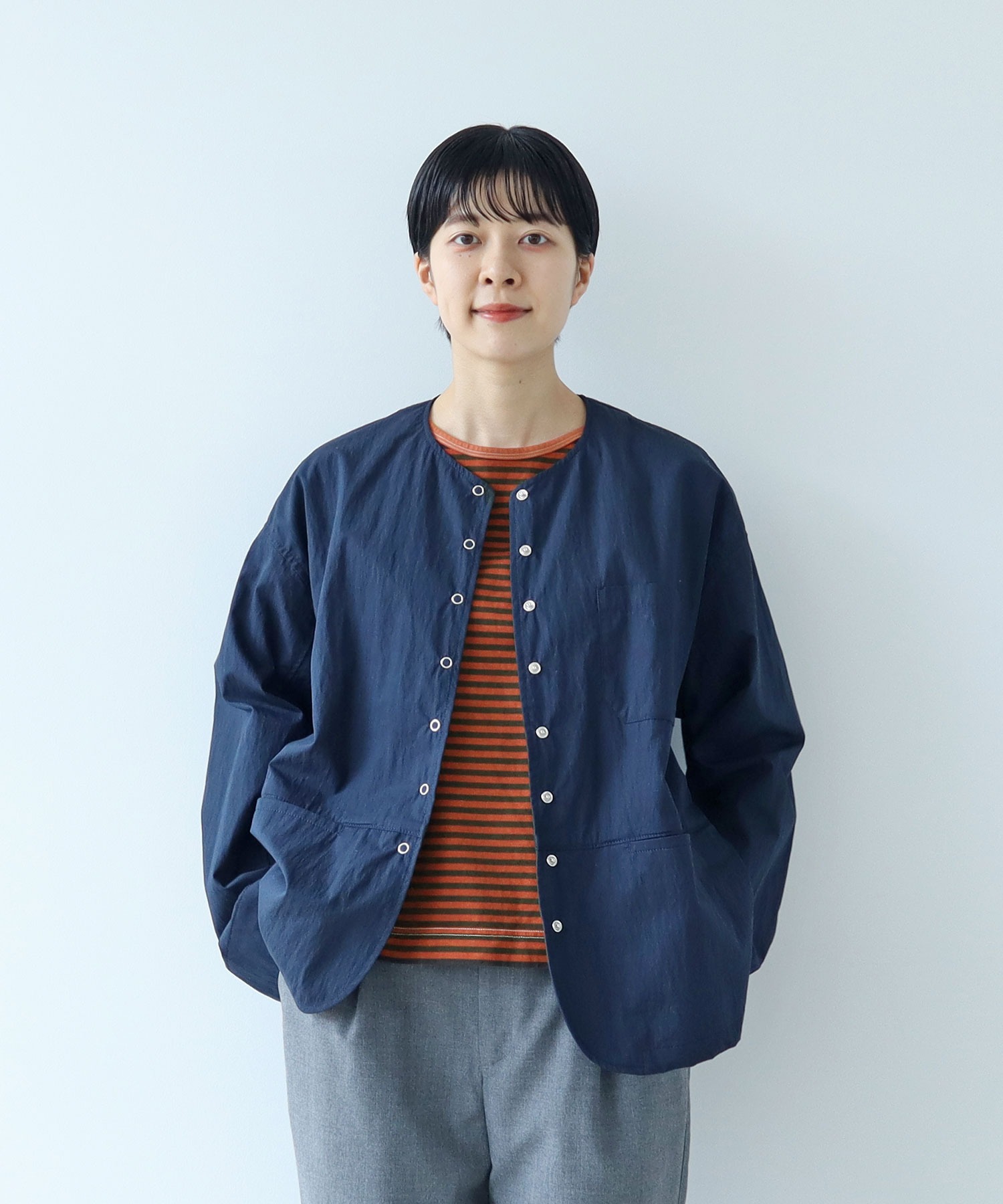 AMBIDEX Store △○コットンナイロンウェザー ノーカラー