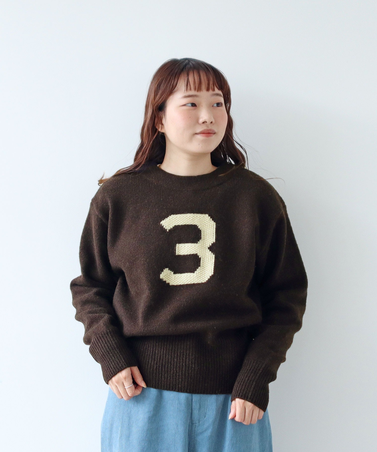 AMBIDEX Store ○3インターシャ カレッジニットプルオーバー(F