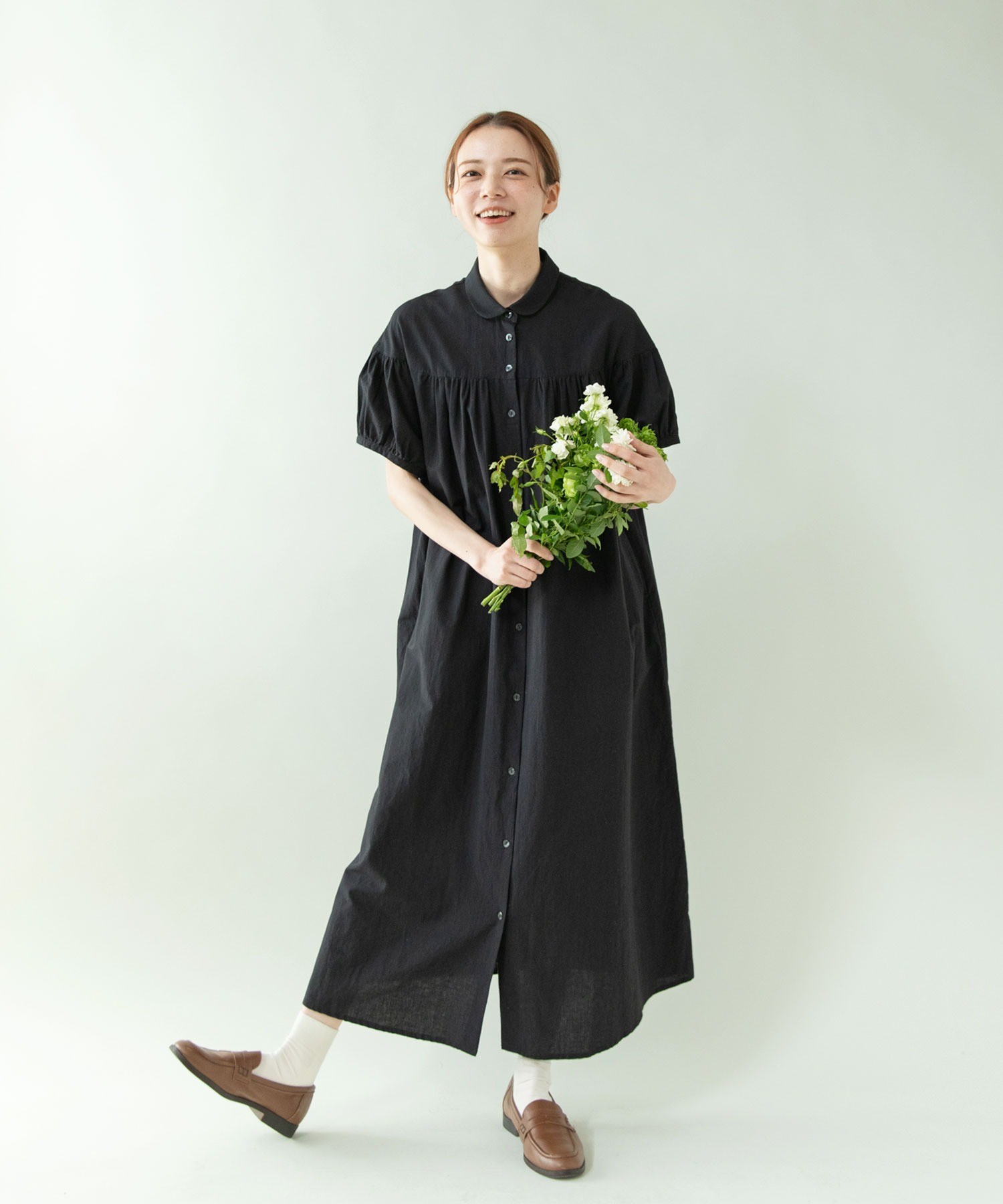 AMI Paris ブラック コットン 半袖 マキシワンピース AMI Paris コットン Tシャツワンピース | ブラック | FARFETCH JP