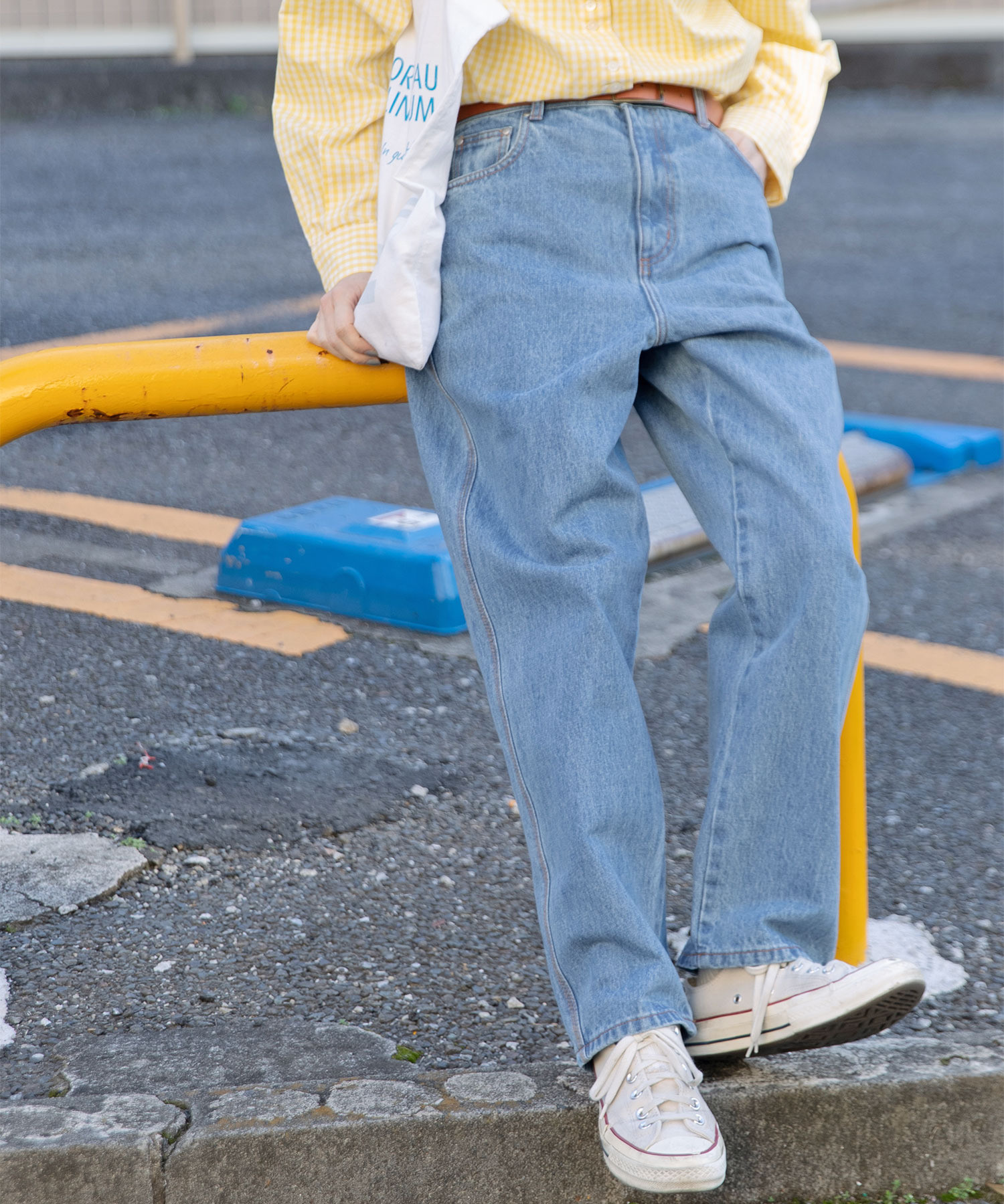 AMBIDEX Store 13OZデニム ストレートパンツ(M アオ): PAR ICI