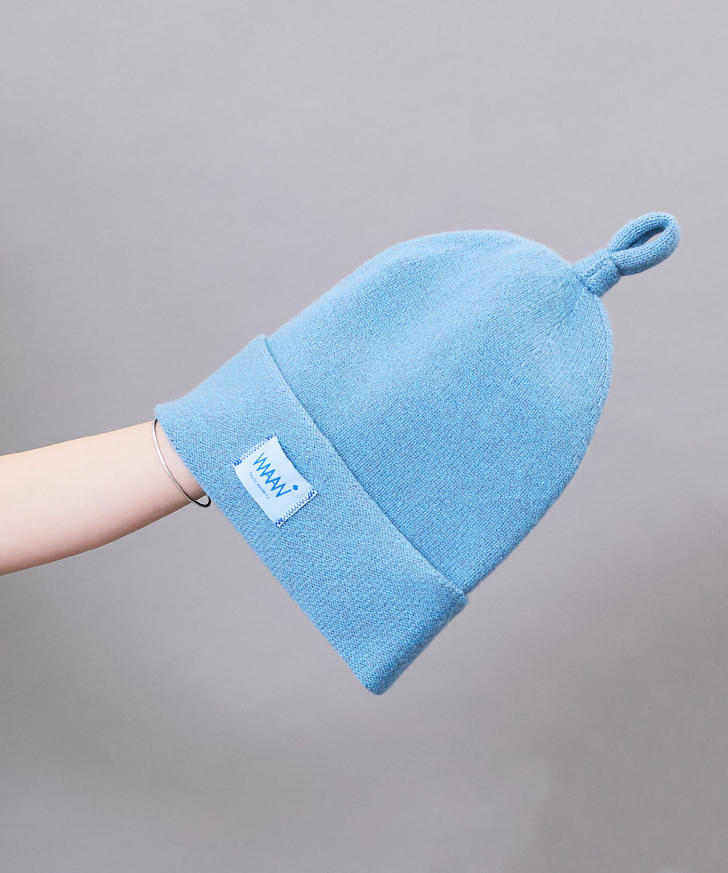 AMBIDEX Store 〇PURE WOOL LIB ループニットキャップ(F NAVY): FLAT