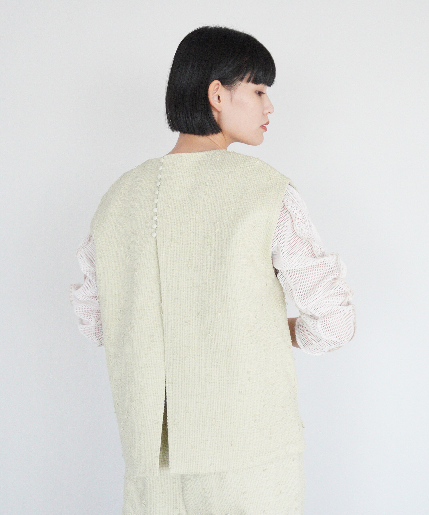 AMBIDEX Store 〇sashiko jacquard ベスト(F チャコールグレー AMBIDEX Store 〇sashiko jacquard ベスト(F チャコールグレー