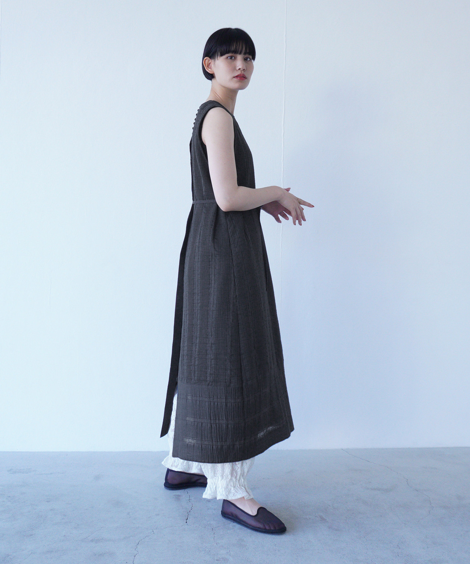 AMBIDEX Store △〇pintuck jacquard ベストワンピース(F