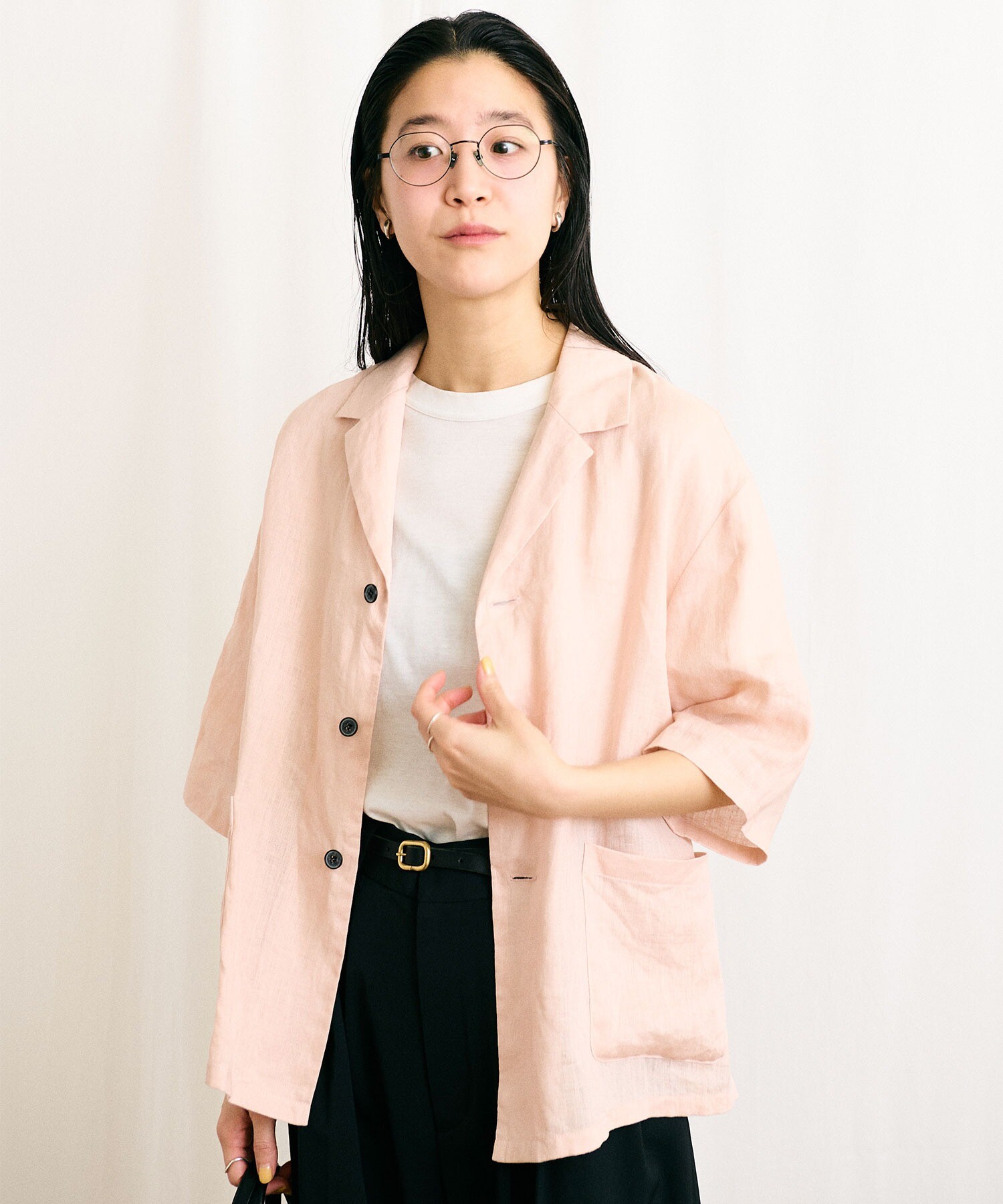 AMBIDEX Store 【予約販売】〇DAILY LINEN shirt(F コゲチャ): l