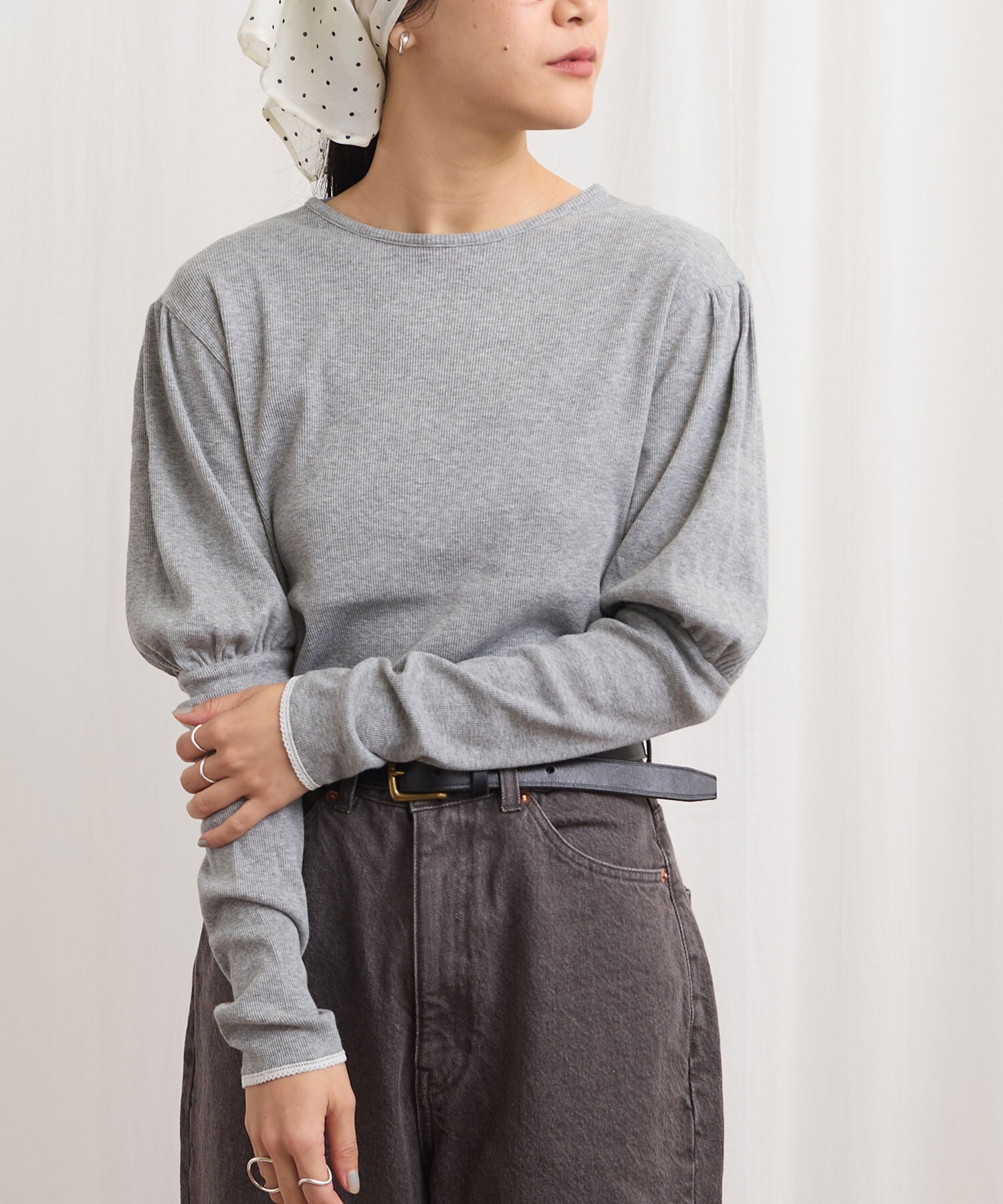 AMBIDEX Store 〇ZIM tereko puff pullover(F シロ): l'atelier du savon