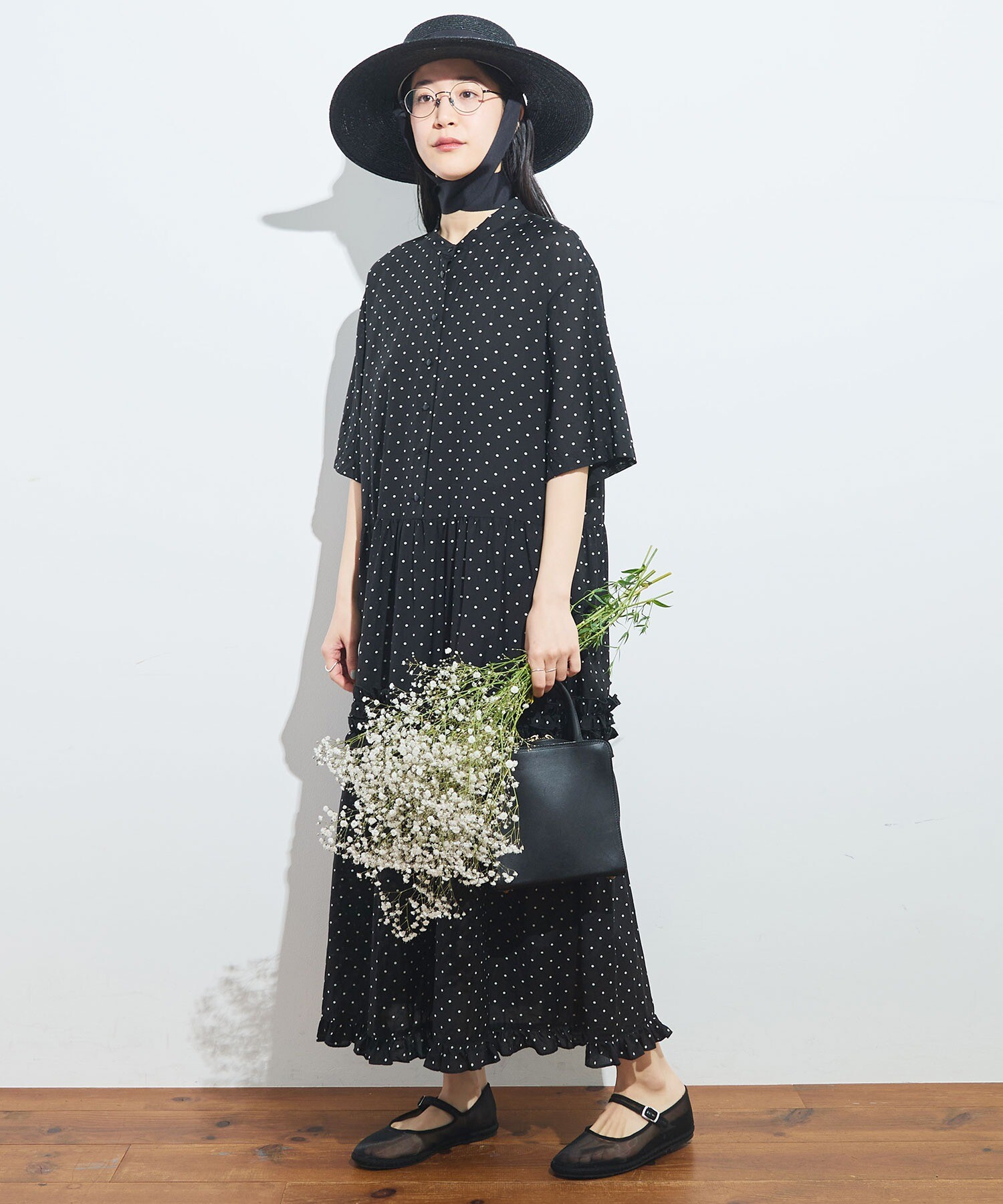 アトリエドゥサボン ドレス AMBIDEX Store 【予約販売】〇CottonCupra lawn dress (F クロ