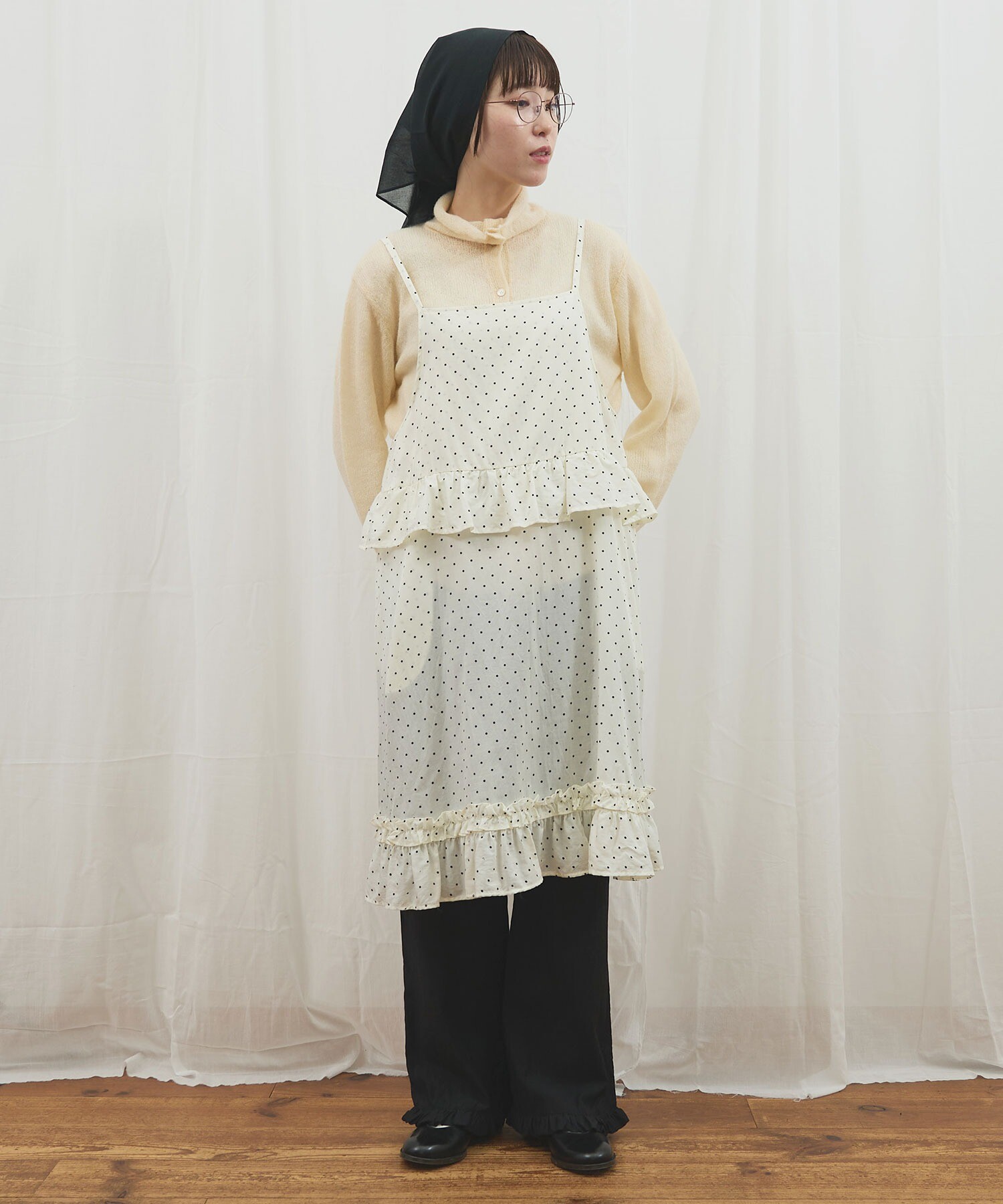 AMBIDEX Store 【予約販売】〇CottonCupra twill mini dress(F クロ