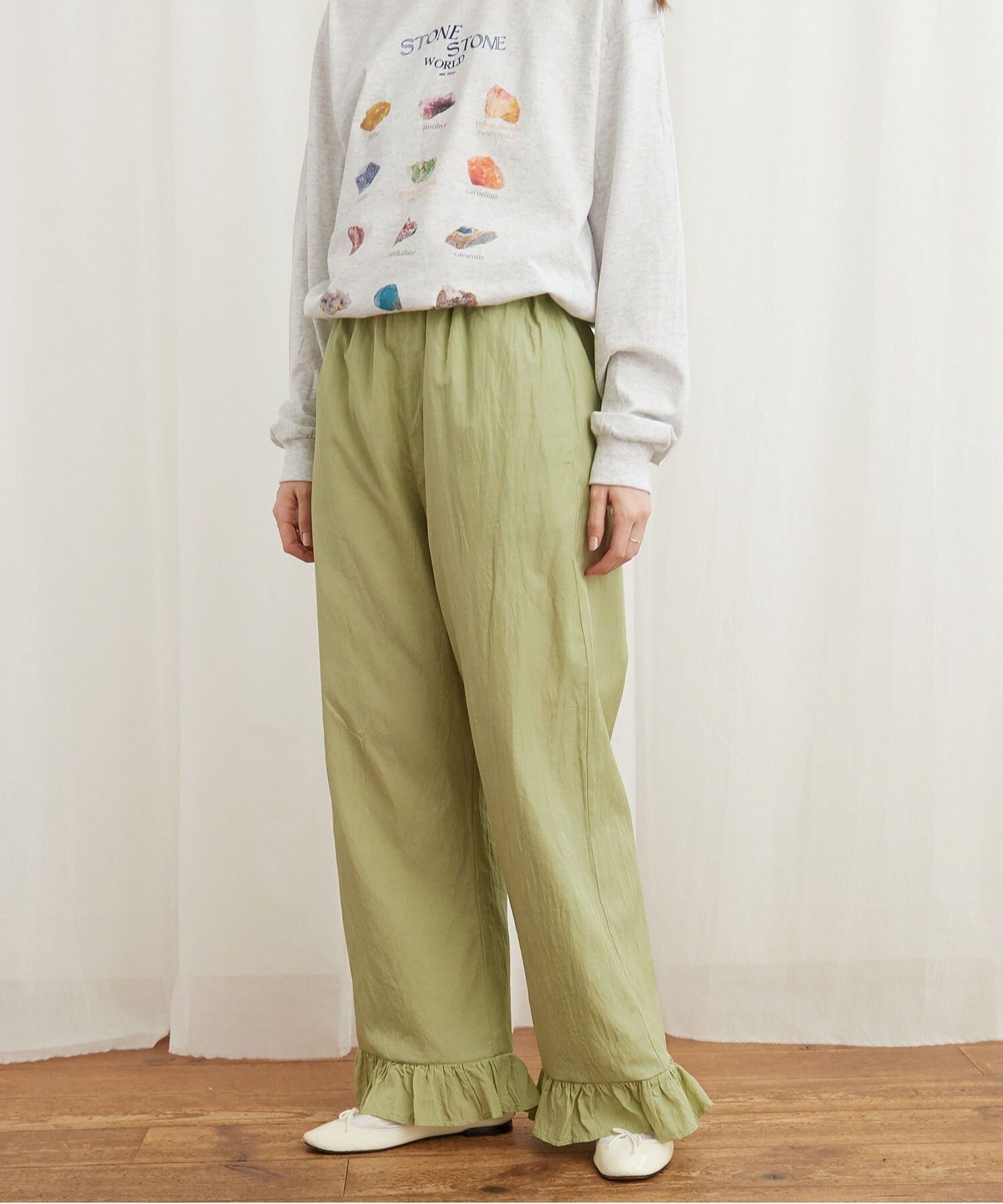 売れ筋アイテムラン mofftime（モフタイム）emboss pants lime その他 