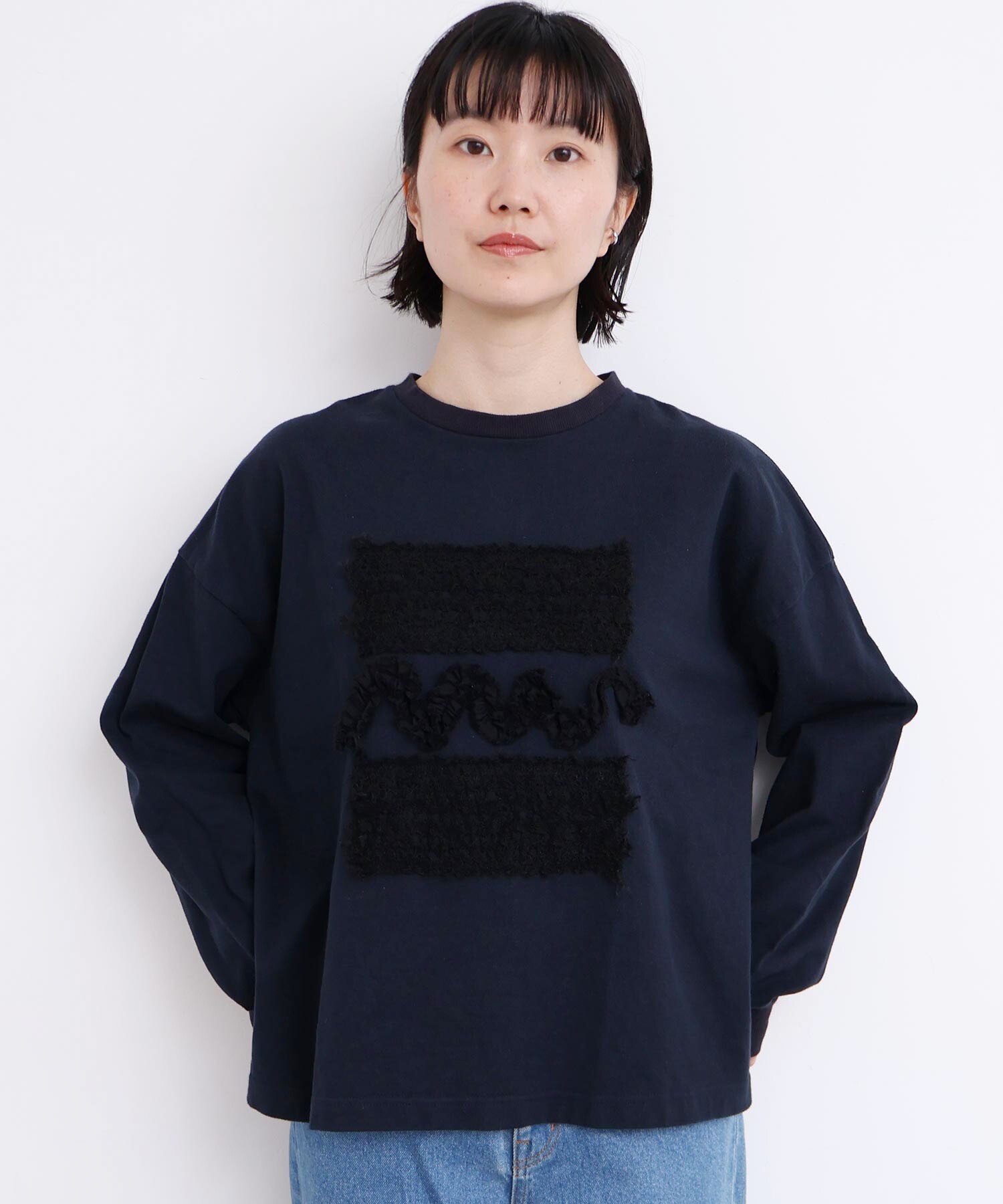 AMBIDEX Store 〇モヘアレース サンドイッチフリルT(F コン): l