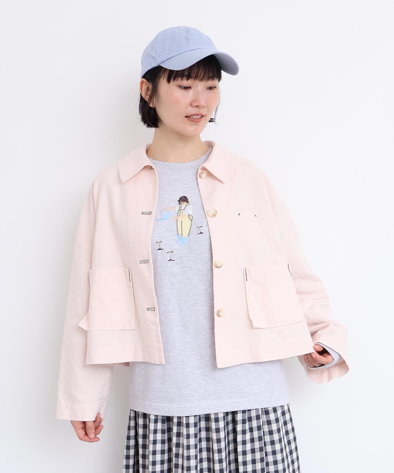 AMBIDEX Store washi cotton ミニジャケット(F ピンク): l'atelier du