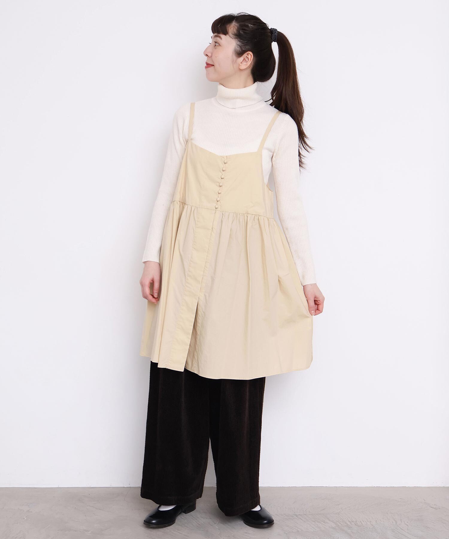 【未使用級】アトリエドゥサボン　ちびころボタン まるいお袖のジャケット クロ AMBIDEX Store △○ちびころボタン まるいお袖ジャケット(F グレー): l