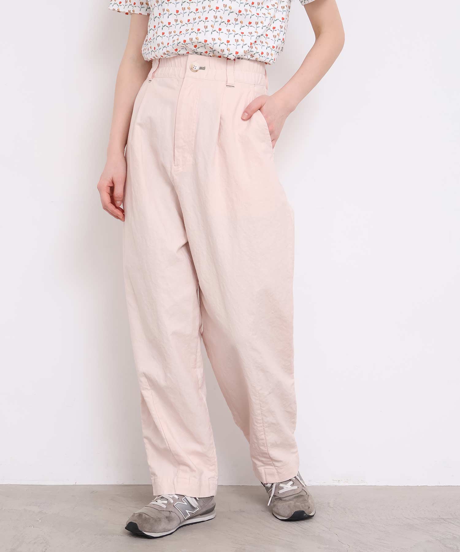 AMBIDEX Store washi cotton ちょいまるカーブパンツ(F キナリ): l