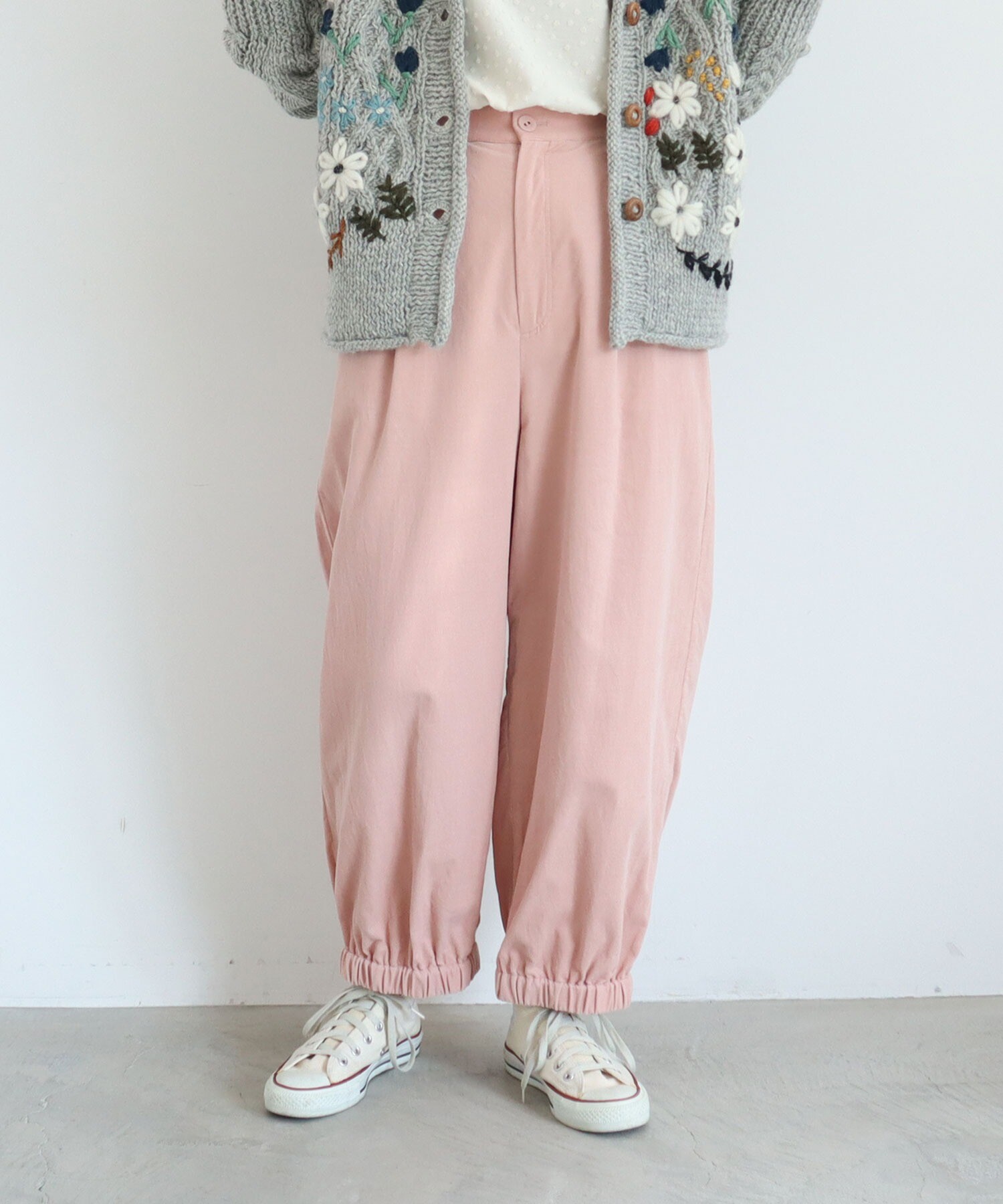 AMBIDEX Store ○シャツコールの裾しぼりパンツ(F ピンク): l'atelier