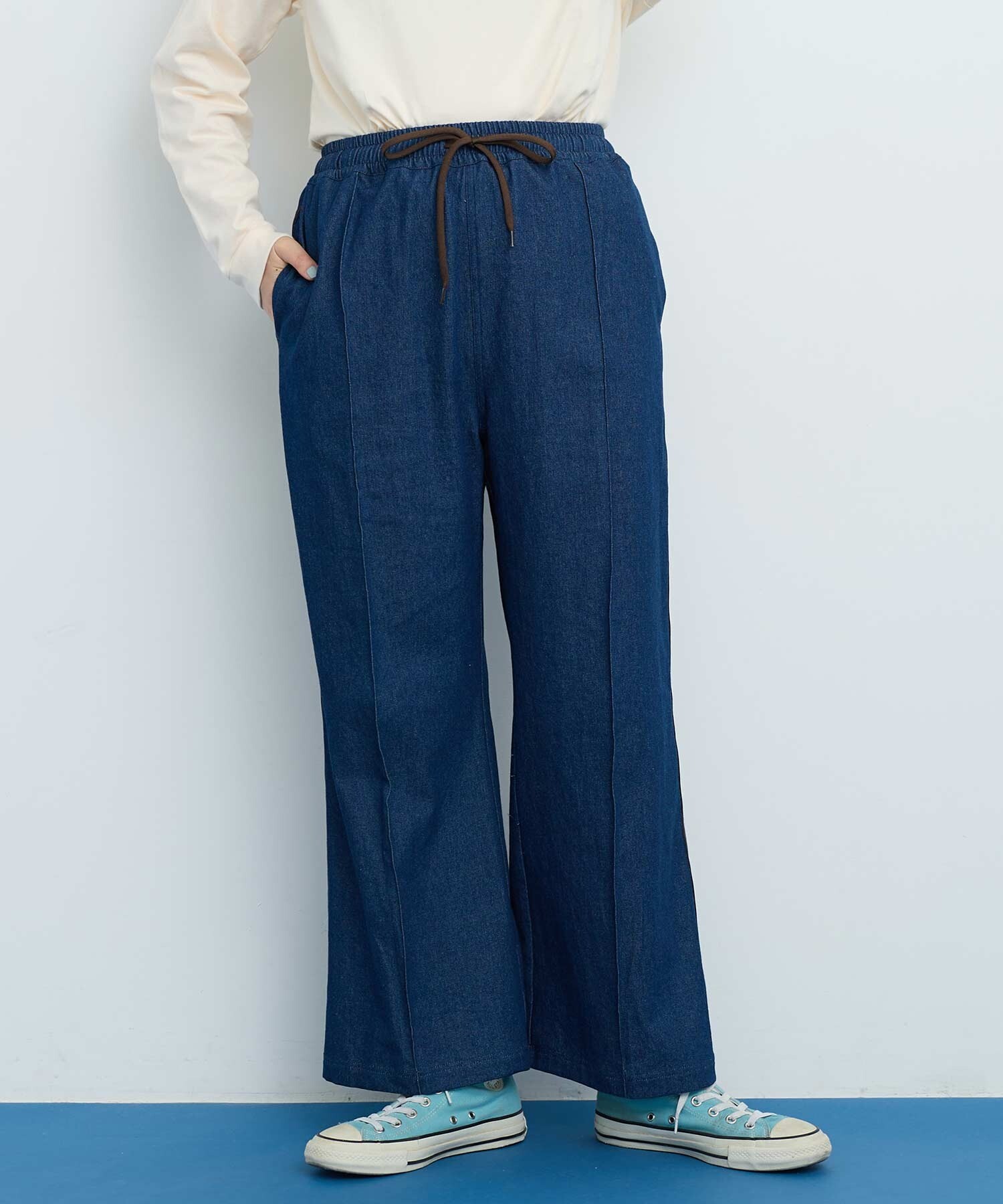 l'atelier du savon ＊デニム吊りパンツ＊ AMBIDEX Store 〇DENIM ラインパンツ(F コン): l'atelier du savon