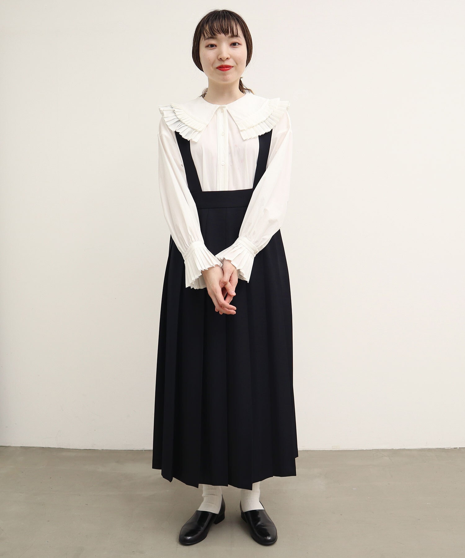 AMBIDEX Store ○OJO suspender pleats skirt(F シロ): l'atelier du savon