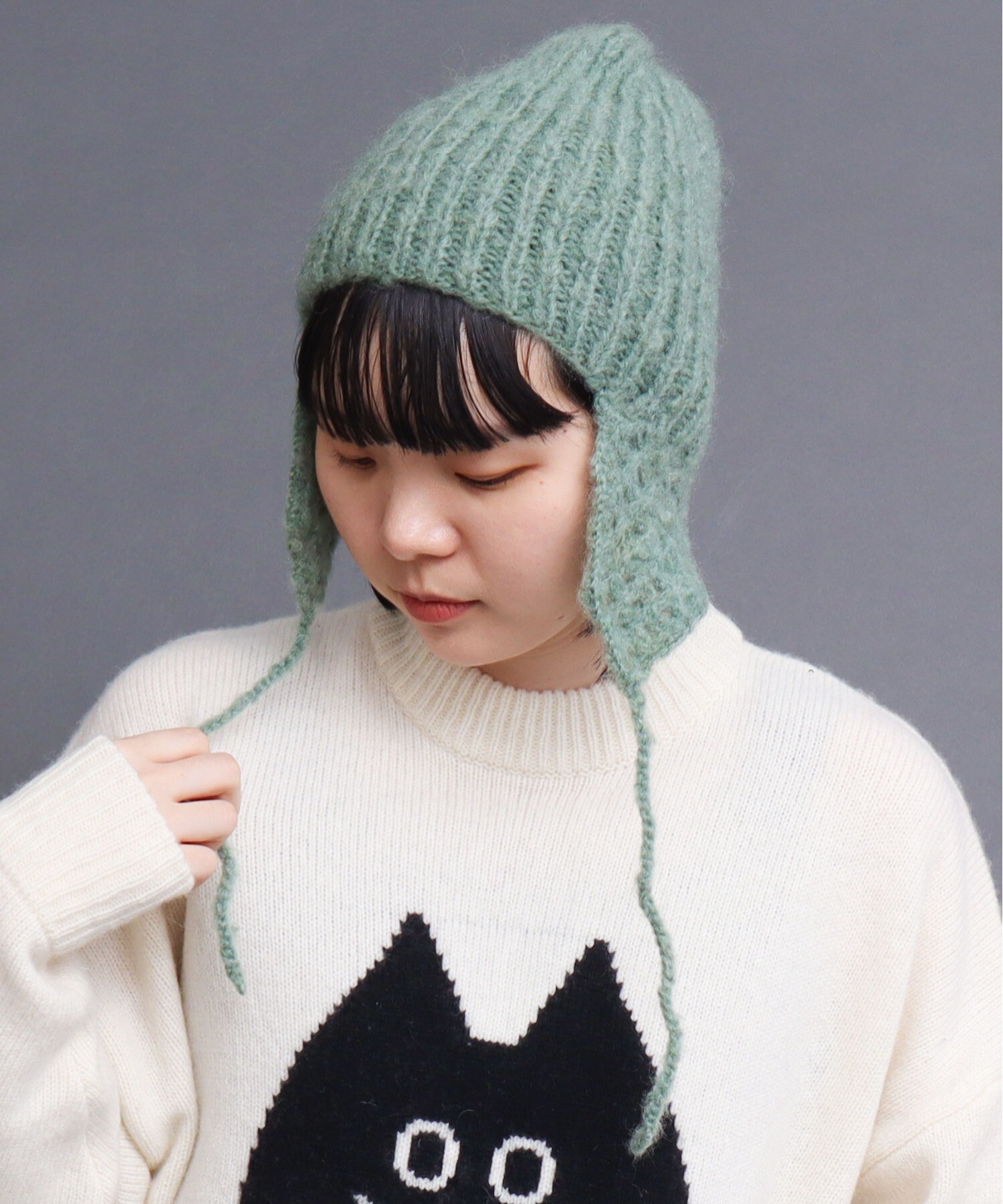 AMBIDEX Store ○WOOL フライトニットキャップ(F GREEN): l'atelier du