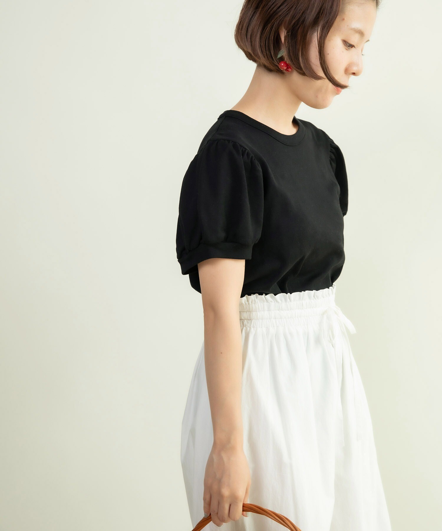 AMBIDEX Store ○連シルフライス パフスリーブTシャツ(F アカ AMBIDEX Store ○連シルフライス パフスリーブTシャツ(F アカ