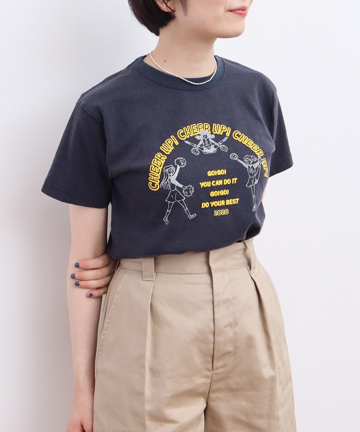 AMBIDEX Store 【予約販売】△○16/-天竺 CHEER GIRLプリントＴシャツ(F コン): Dot and Stripes  CHILD WOMAN