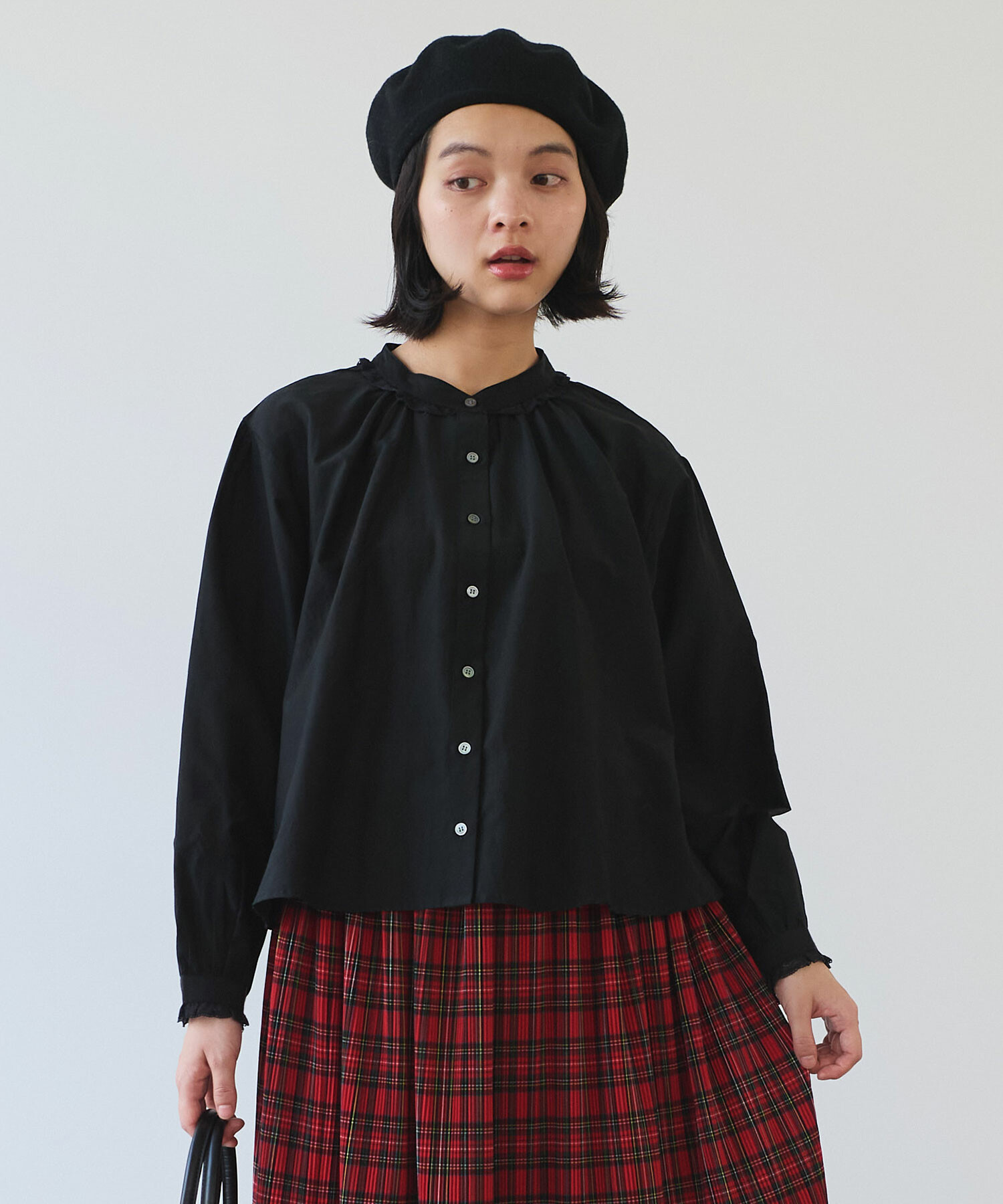 AMBIDEX Store 【予約販売】〇 コットン / シルク lace ギャザー