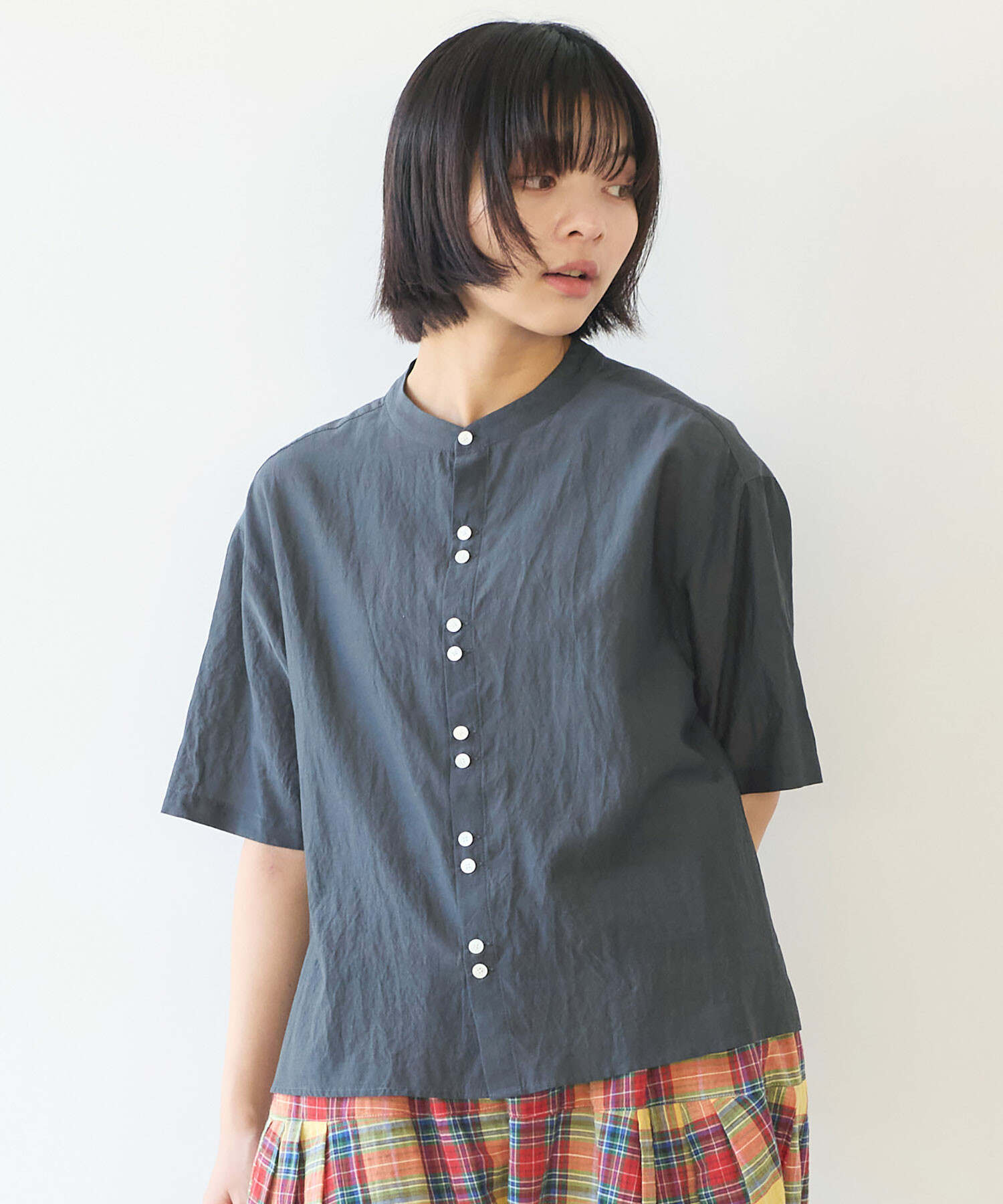◆boohoo◆ アブストラクトレギュラーフィットシャツ AMBIDEX Store △recycle OX数字刺繍シャツ(F コン): l'atelier