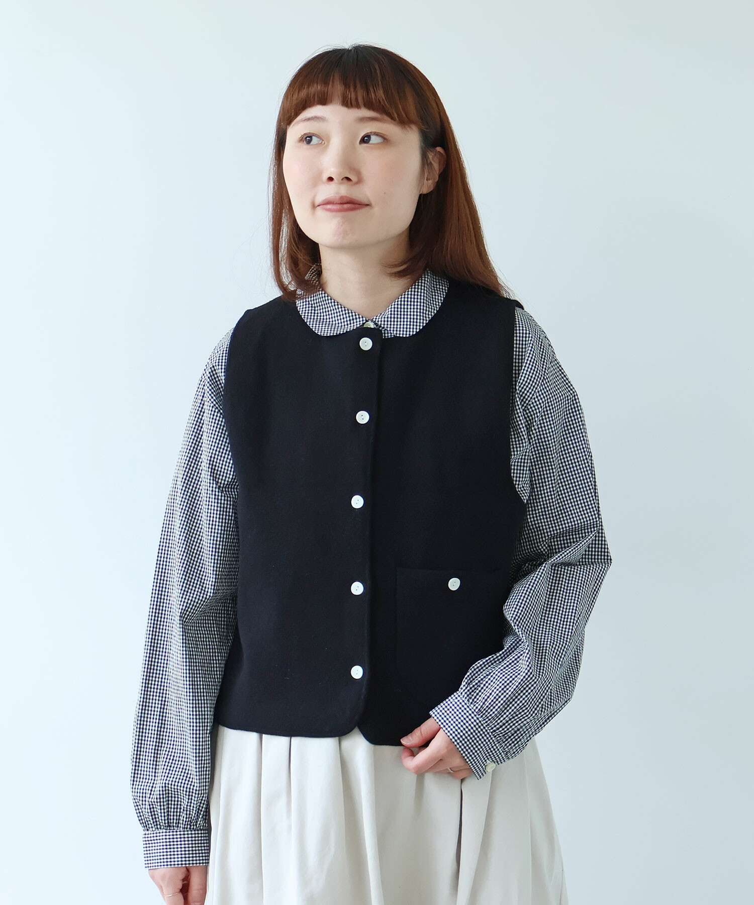 AMBIDEX Store ミラノリブ ベスト(F アオ): bulle de savon