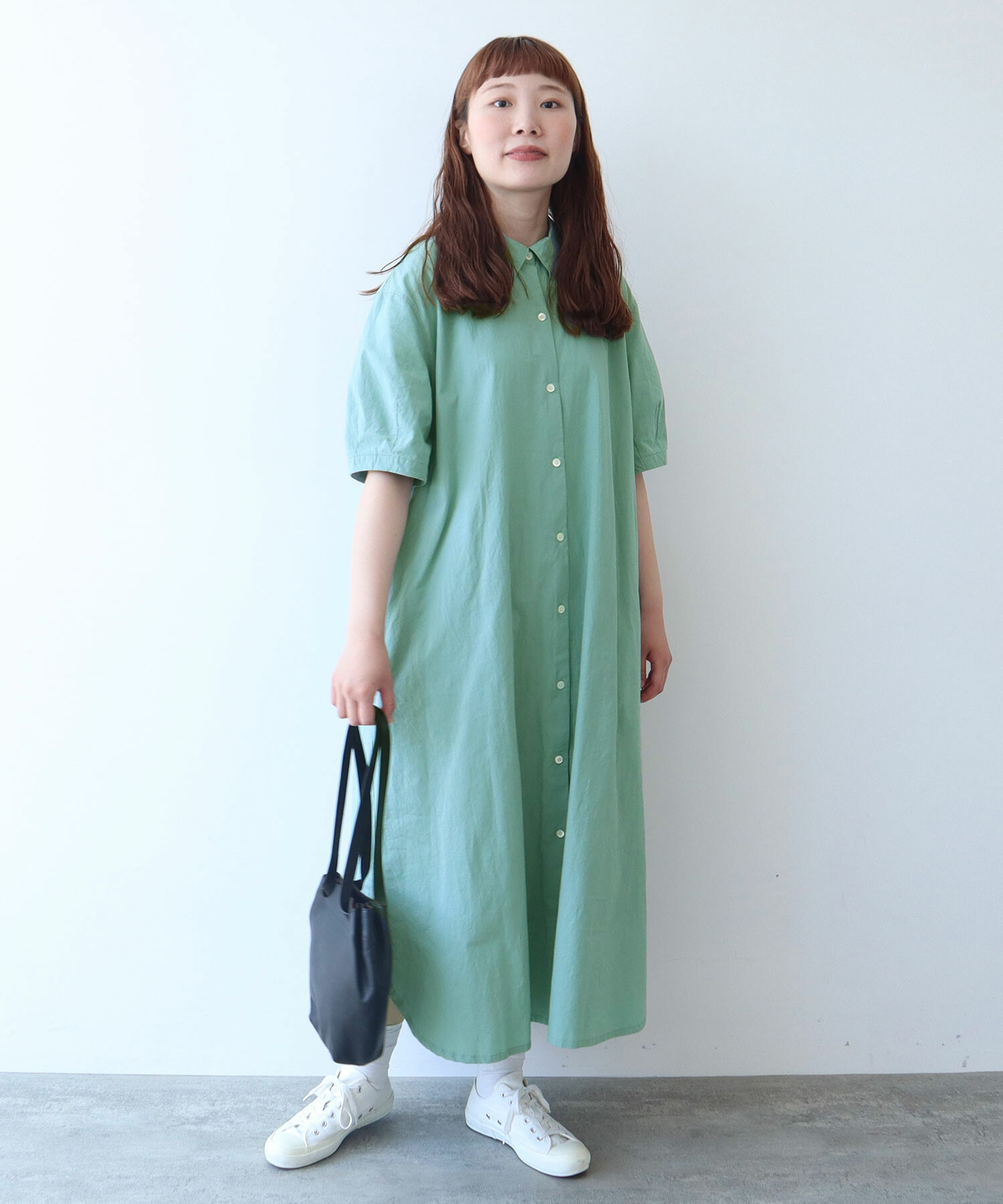 bulle de savon 半袖ロングワンピース F オリーブグリーンプリーツ 0301OP006242S19.jpg